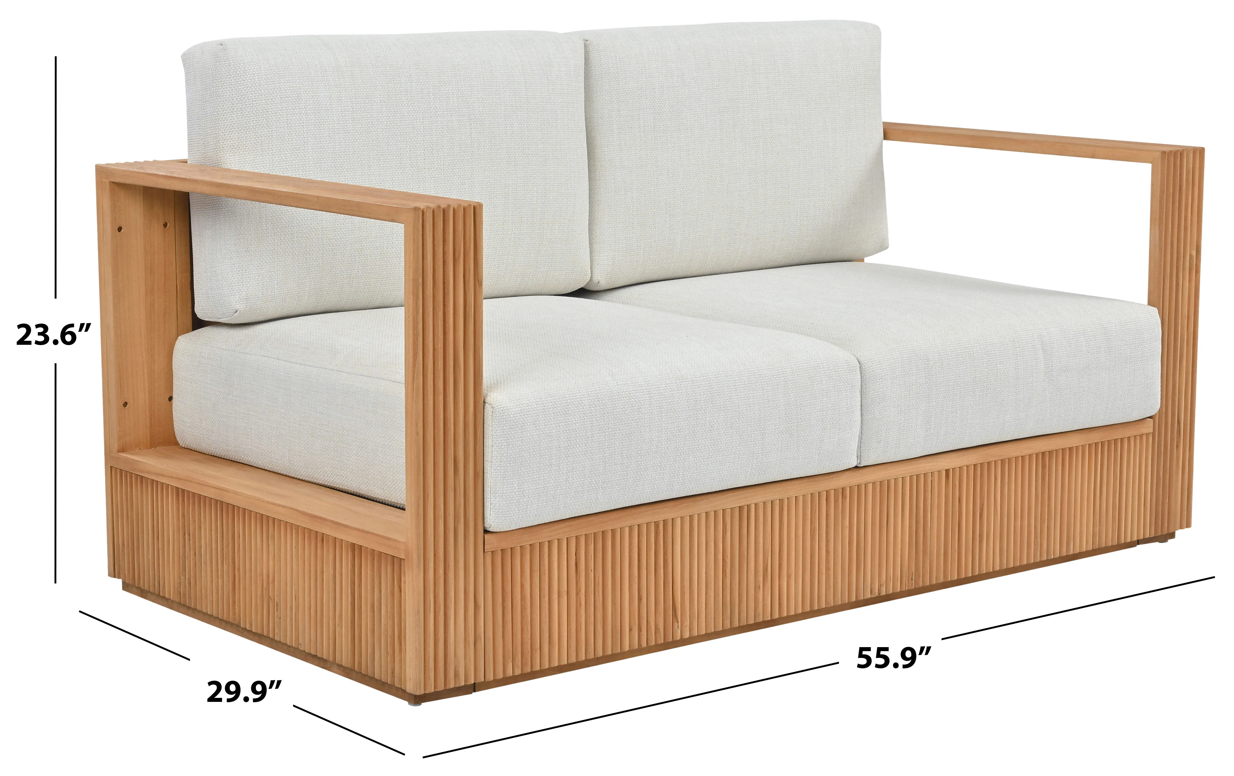 St Lucia Teakwood Loveseeat - Image 5