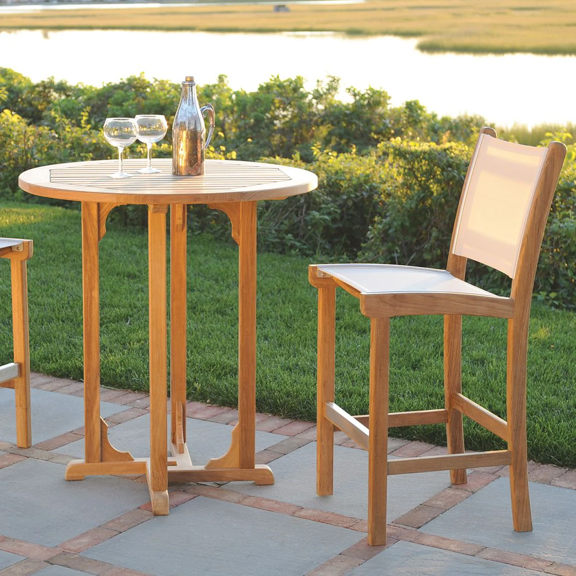 St. Tropez Armless Bar Chair - 28.5" - Set of 2 - Image 2