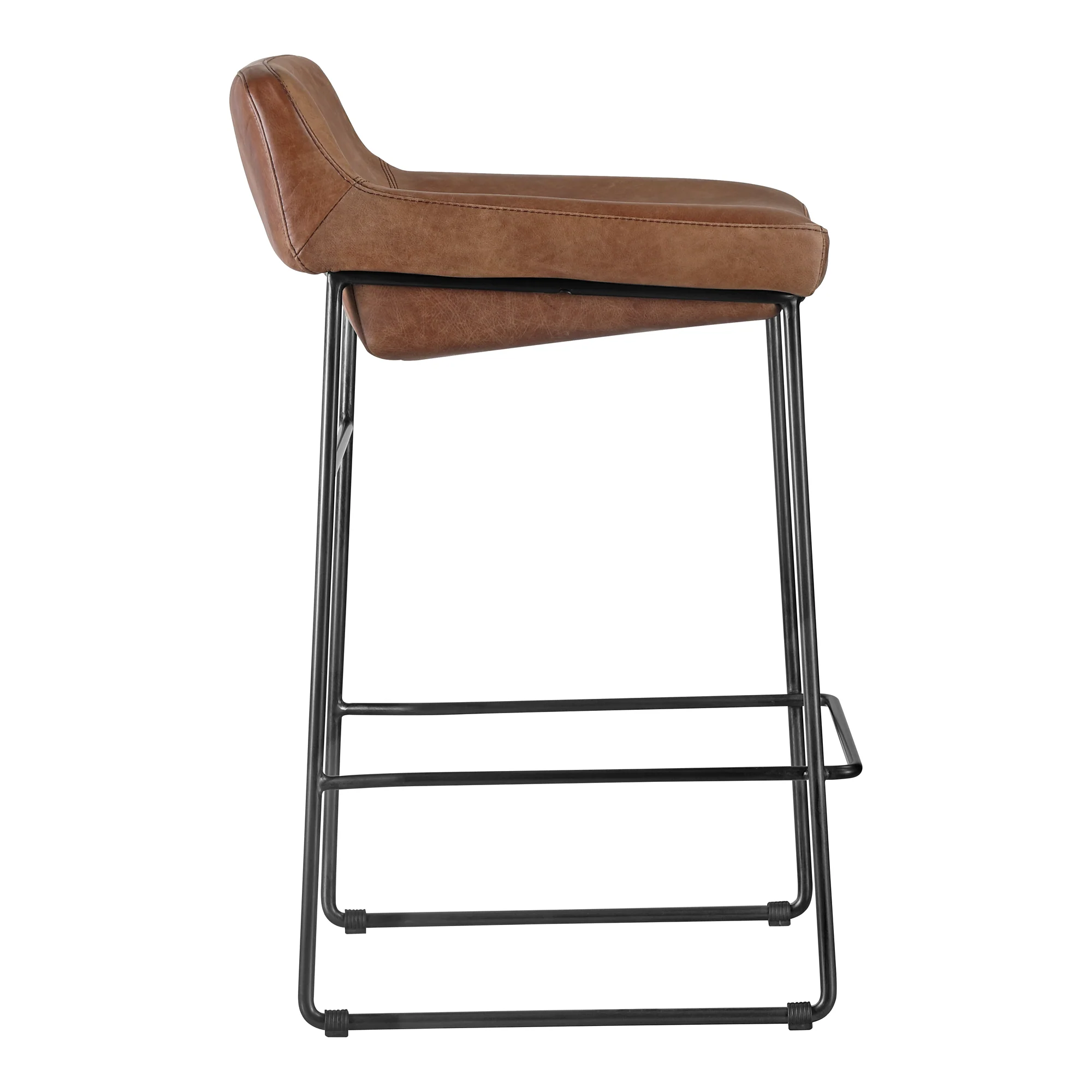 Starlet Counter Stool Open Road Brown Leather - Set Of Two - Image 7