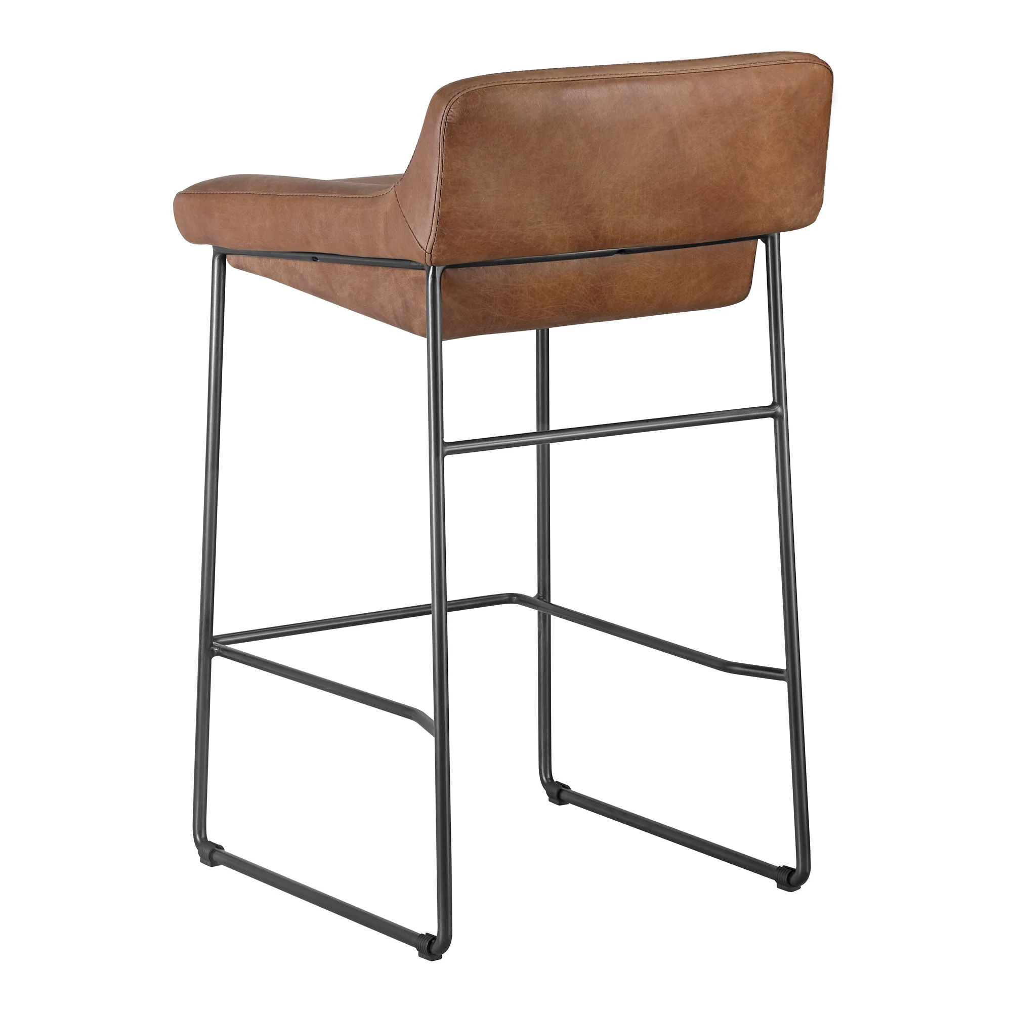 Starlet Counter Stool Open Road Brown Leather - Set Of Two - Image 9