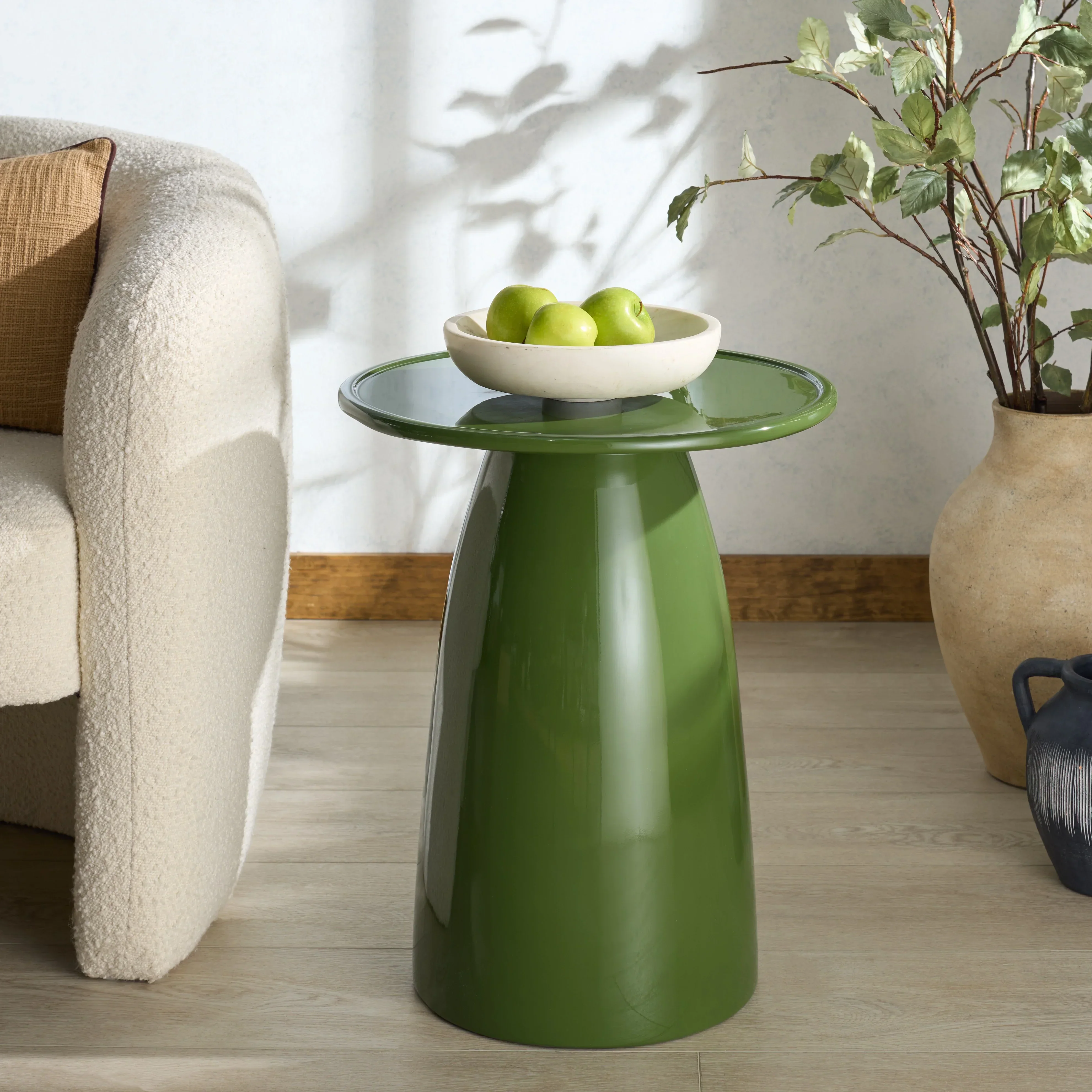 Stephan Concrete High Gloss Finish Accent Table - Image 3