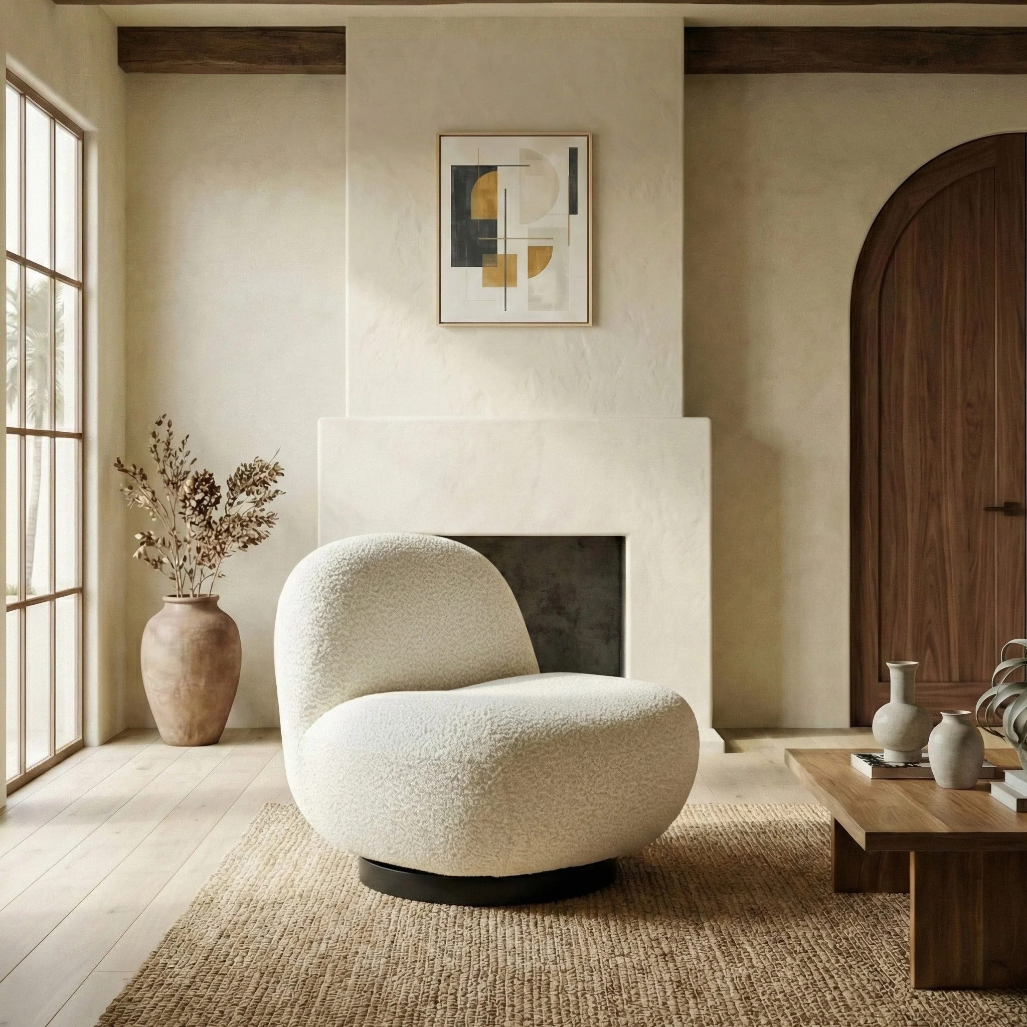 Stevie Boucle Accent Chair - Image 3