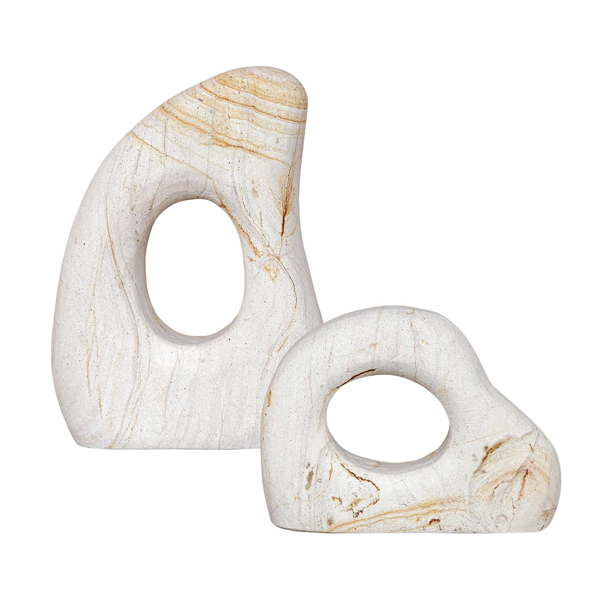 Stone Flow Outdoor Sculptures - Set of 2 - Image 6