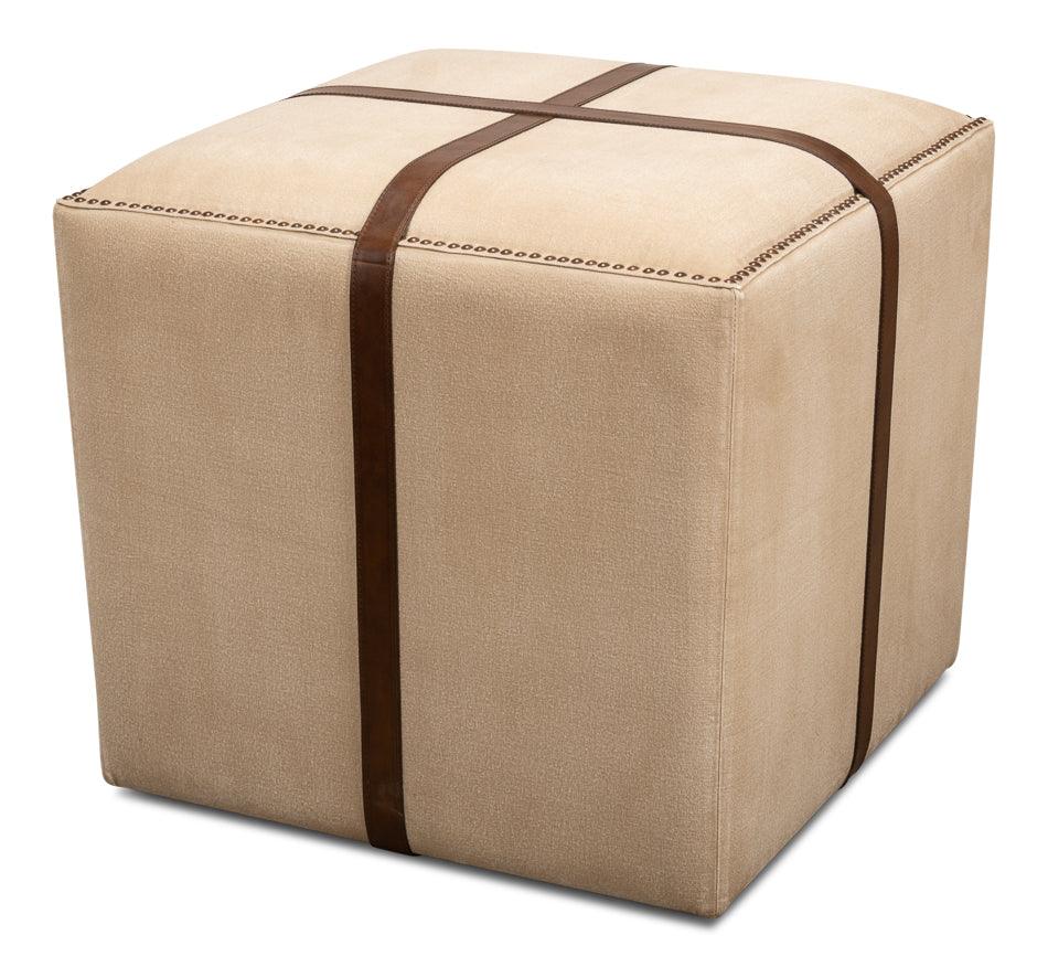 Strap Canvas & Leather Stool - Image 4