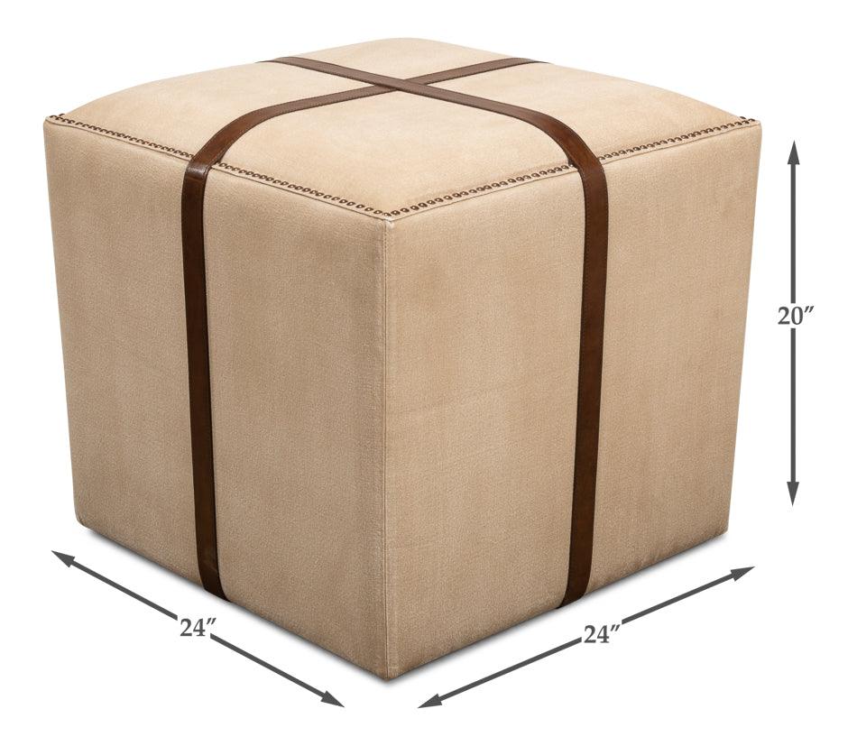 Strap Canvas & Leather Stool - Image 5