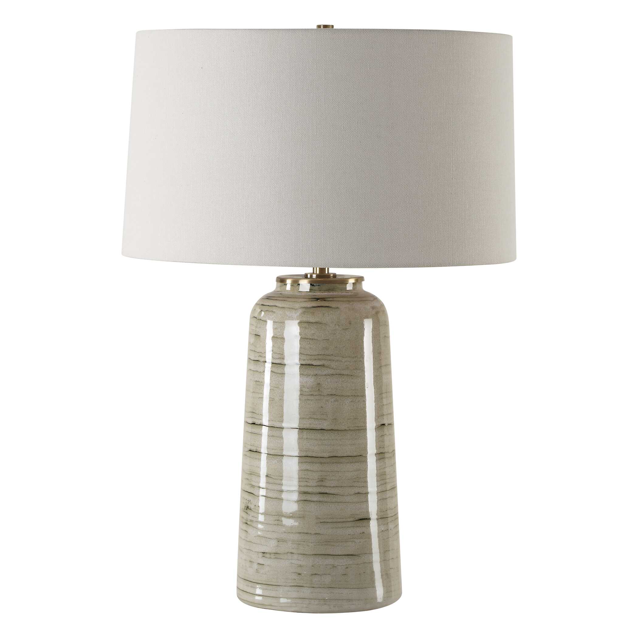 Strata Tan Glaze Table Lamp - Image 4
