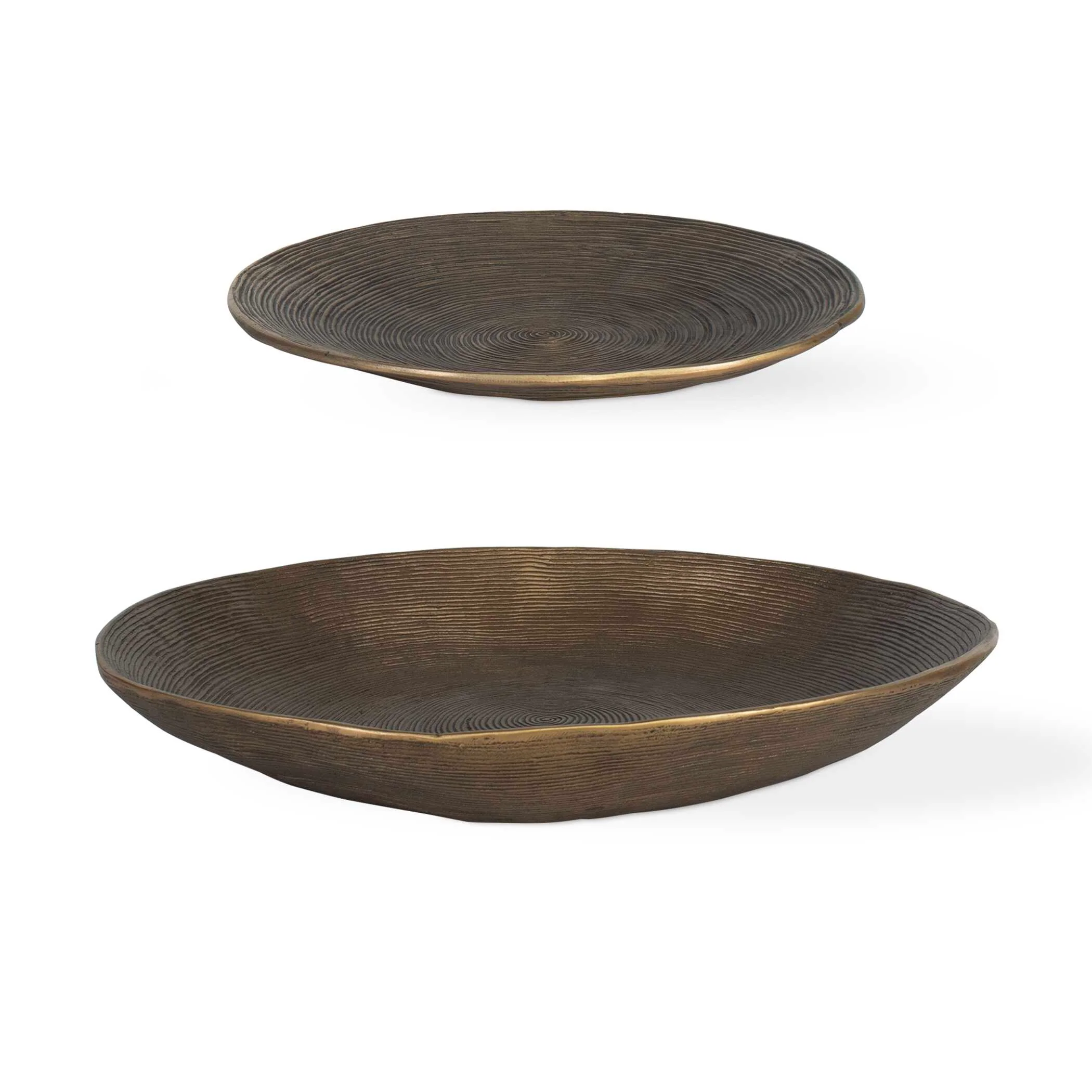 Stratum Round Brass Bowls - Set of 2