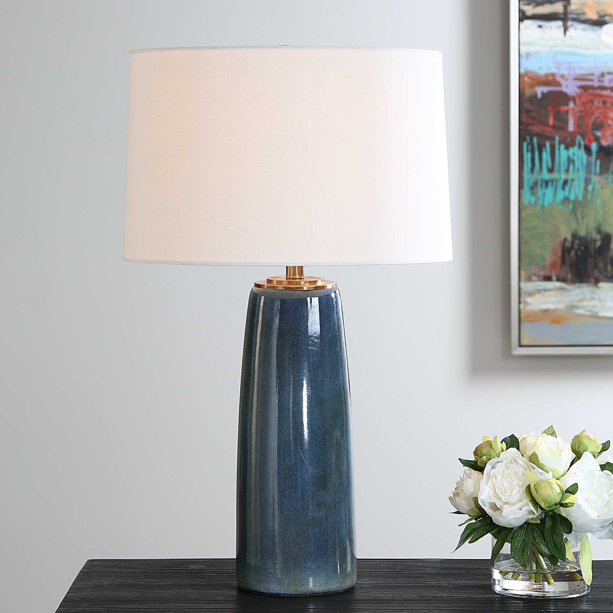Submerged Deep Blue Table Lamp - Image 2