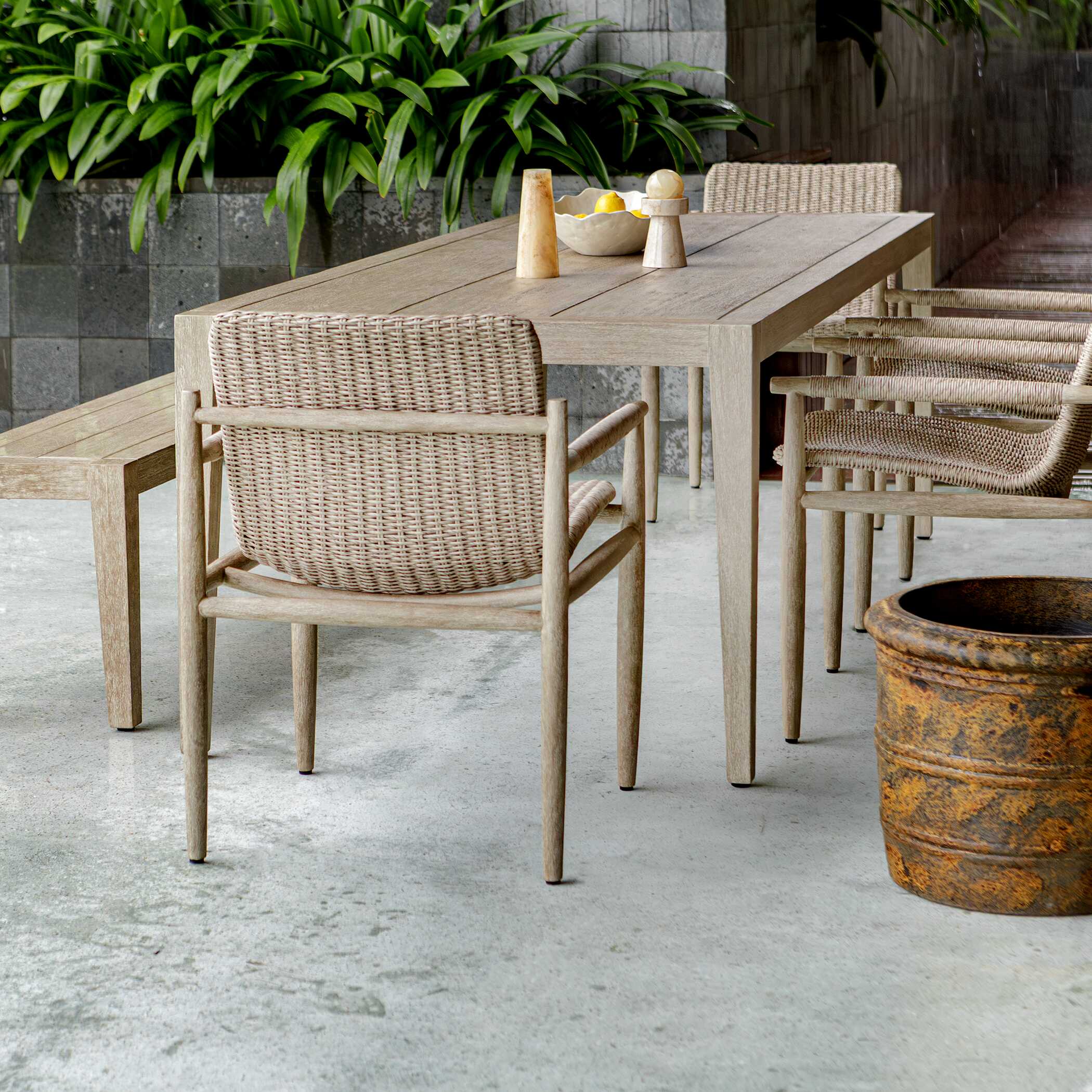 Sumba Wicker Outdoor Dining Chair - Set of 2 - Image 2