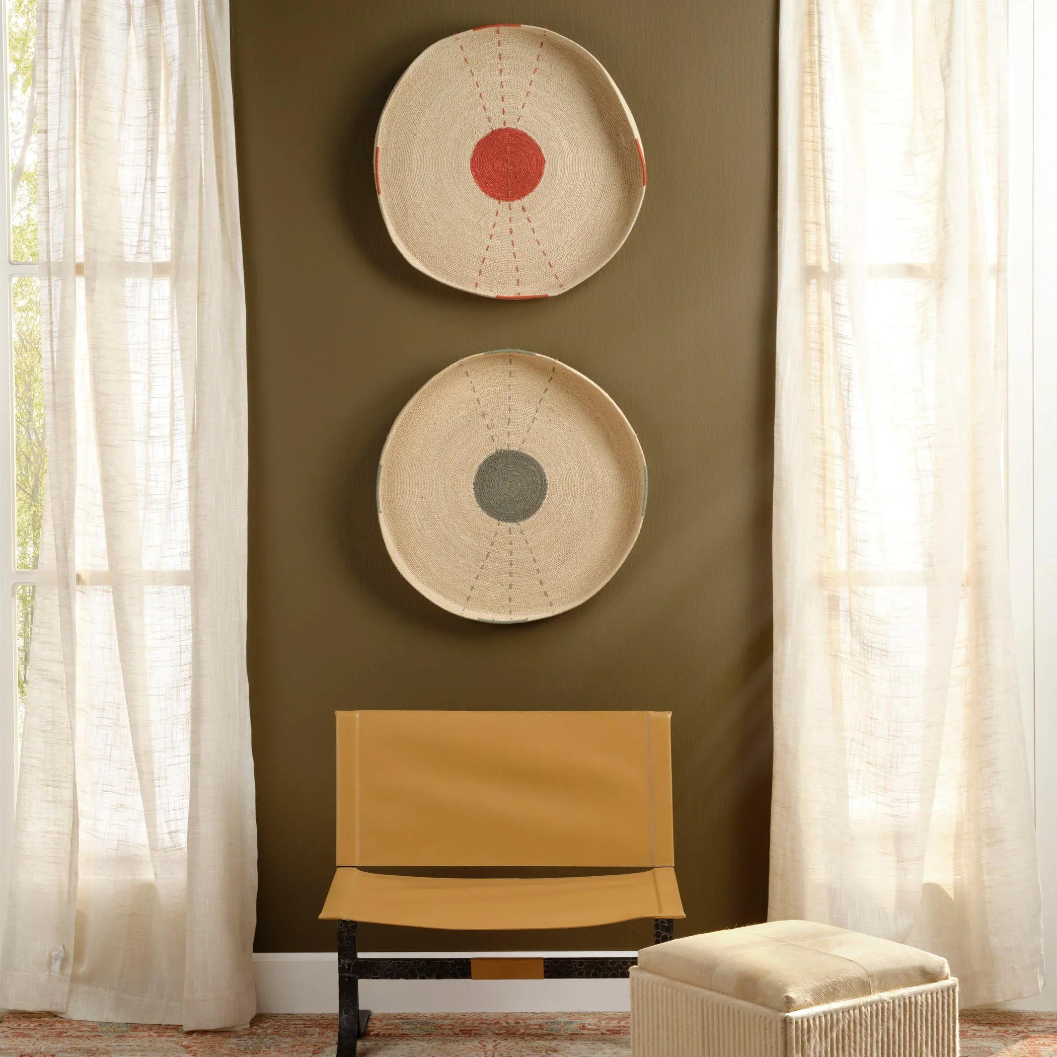 Sundial Seagrass Round Wall Art - Image 2