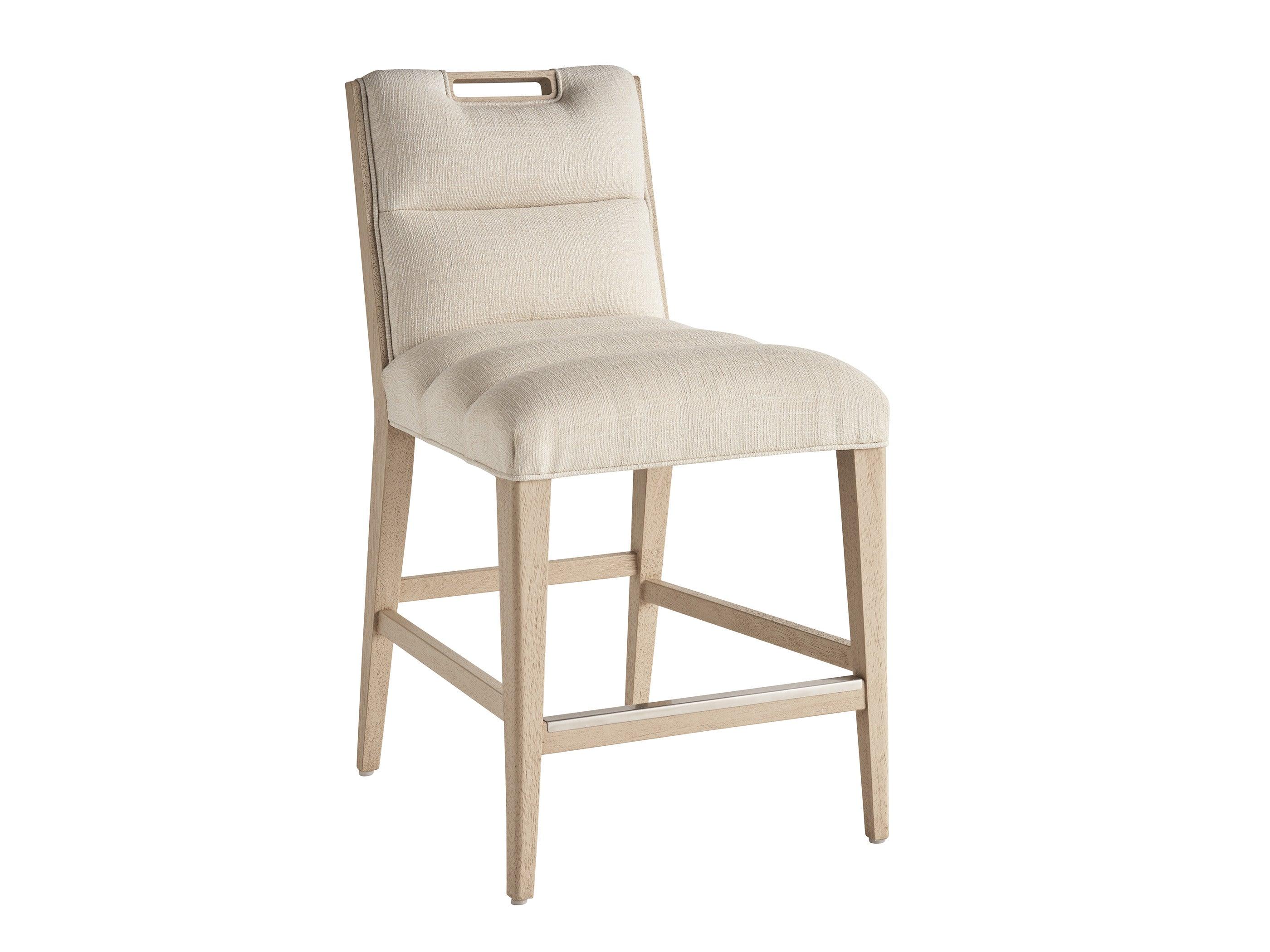 Sunset Key Greer Channeled Upholstered Counter Stool