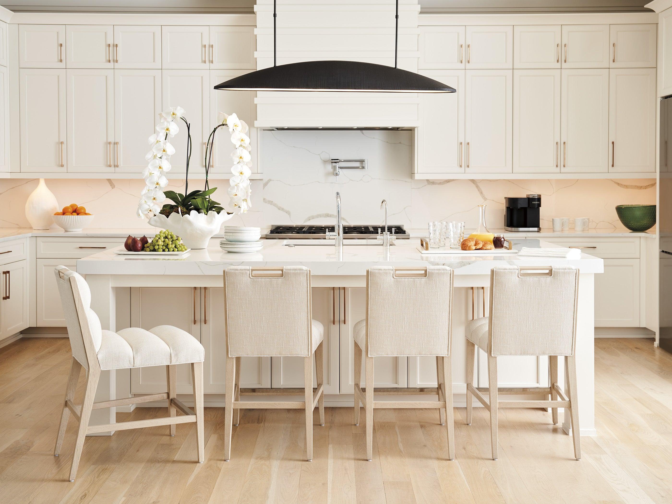 Sunset Key Greer Channeled Upholstered Counter Stool - Image 2
