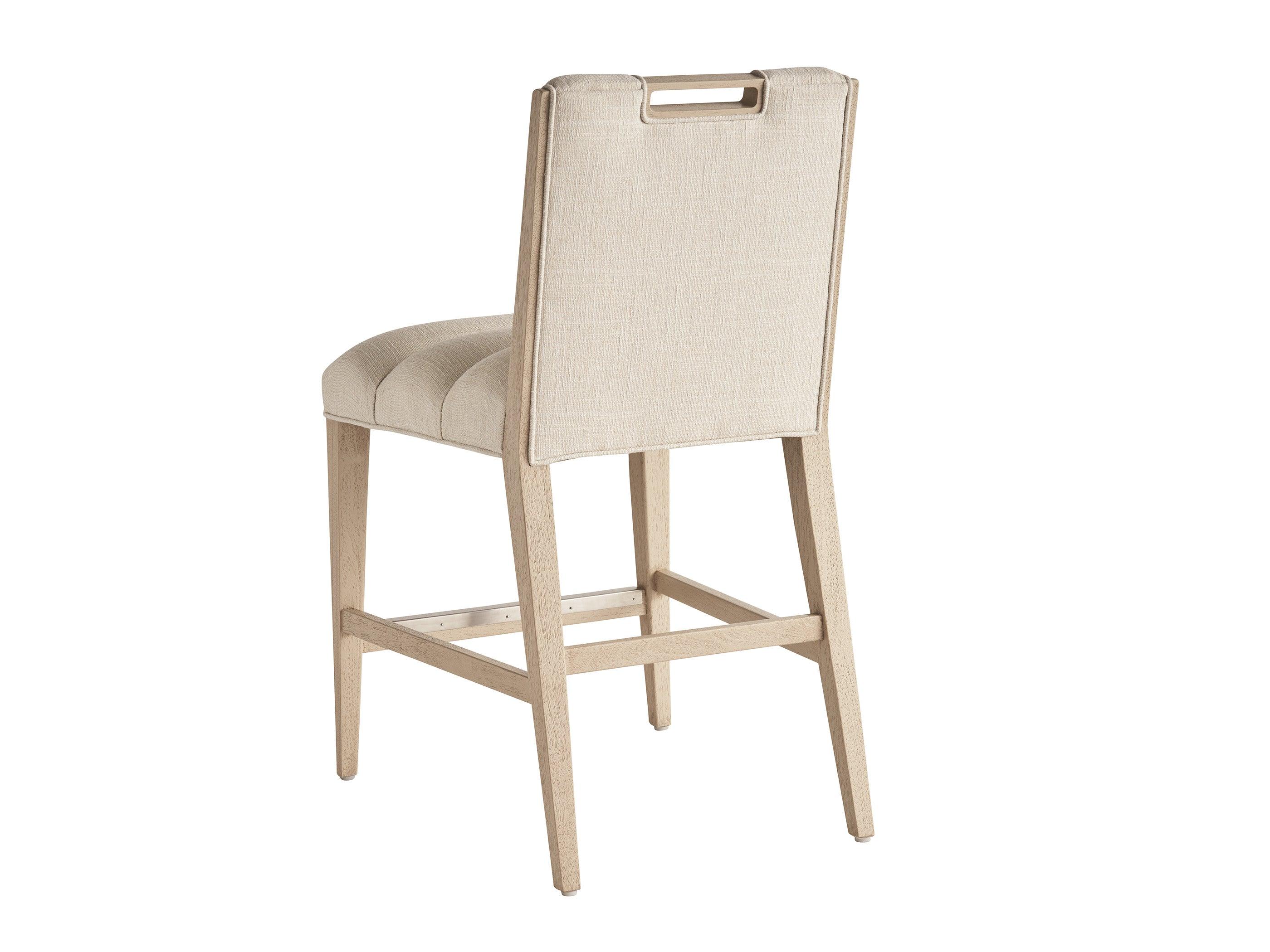 Sunset Key Greer Channeled Upholstered Counter Stool - Image 4