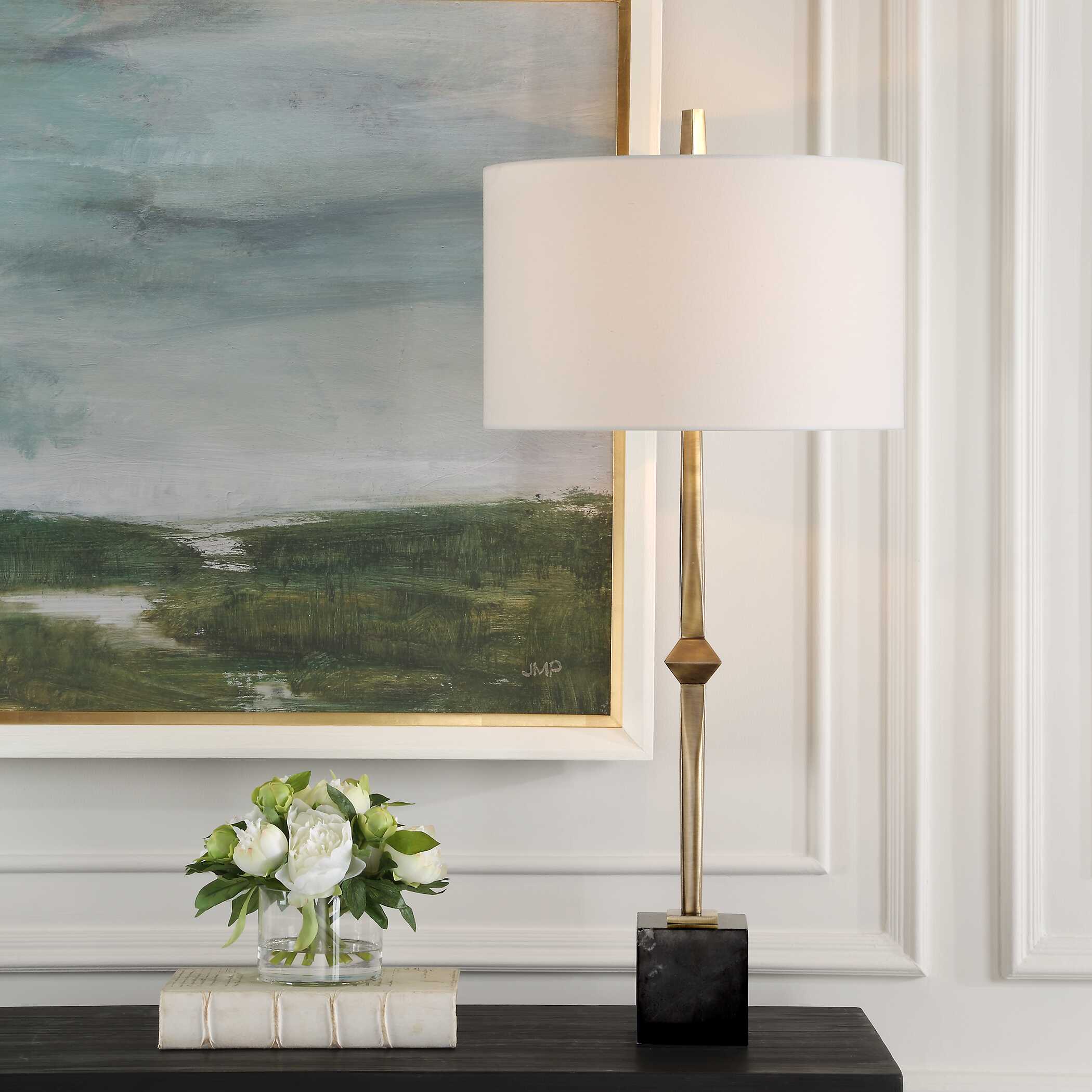 Suranne Antique Brass Table Lamp - Image 2