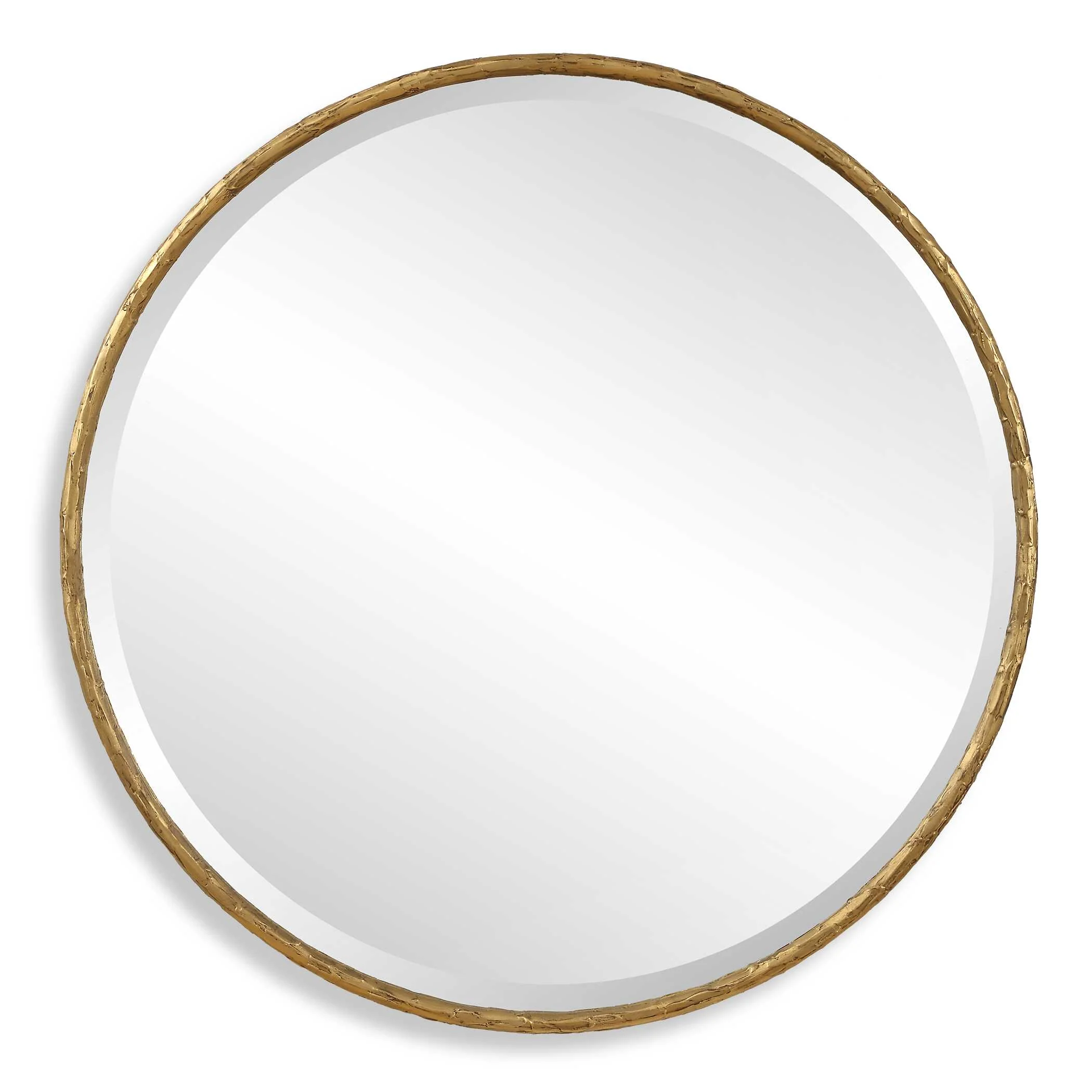 Sutton Aged Gold Round Mirror