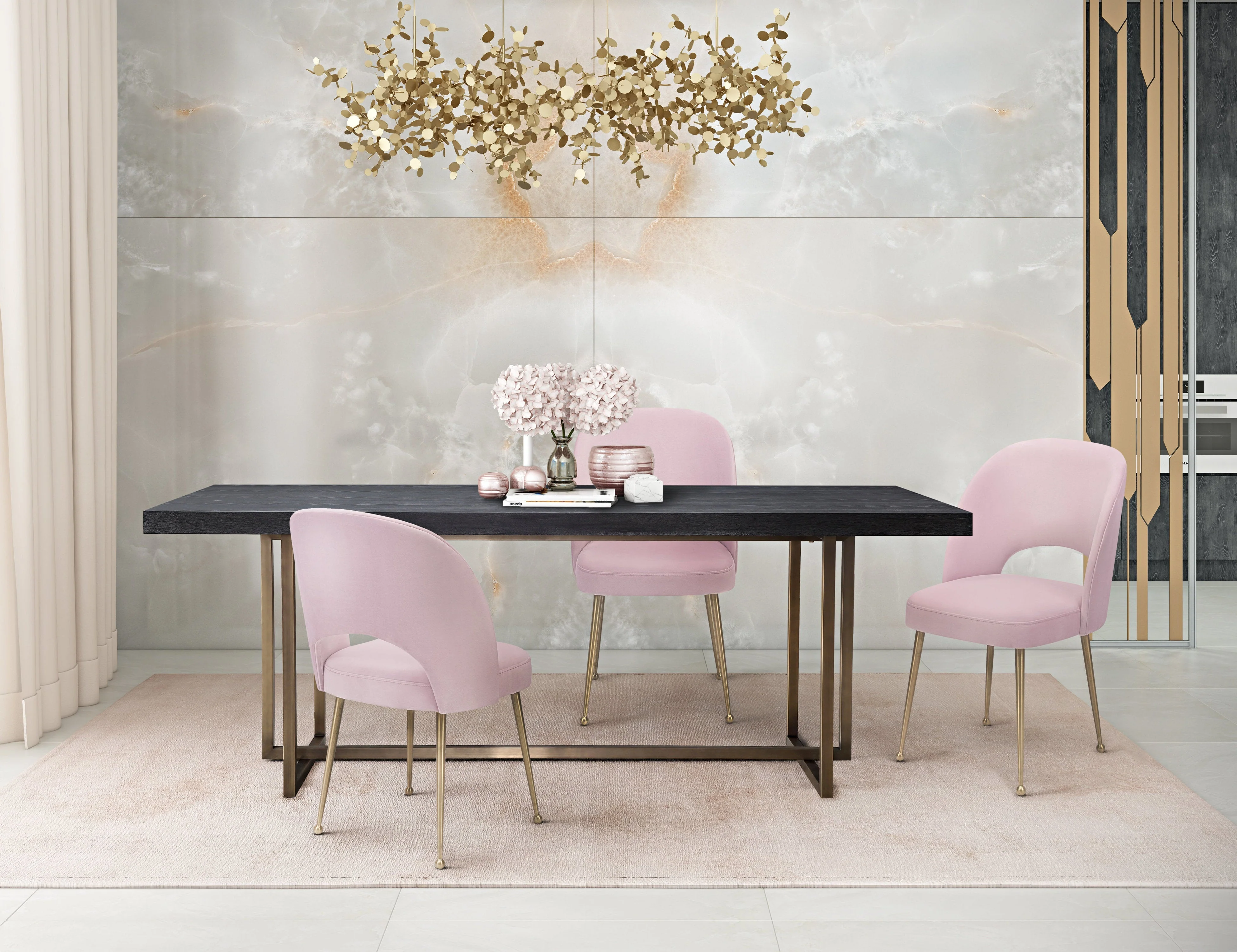 Swell Blush Velvet Chair - Image 2