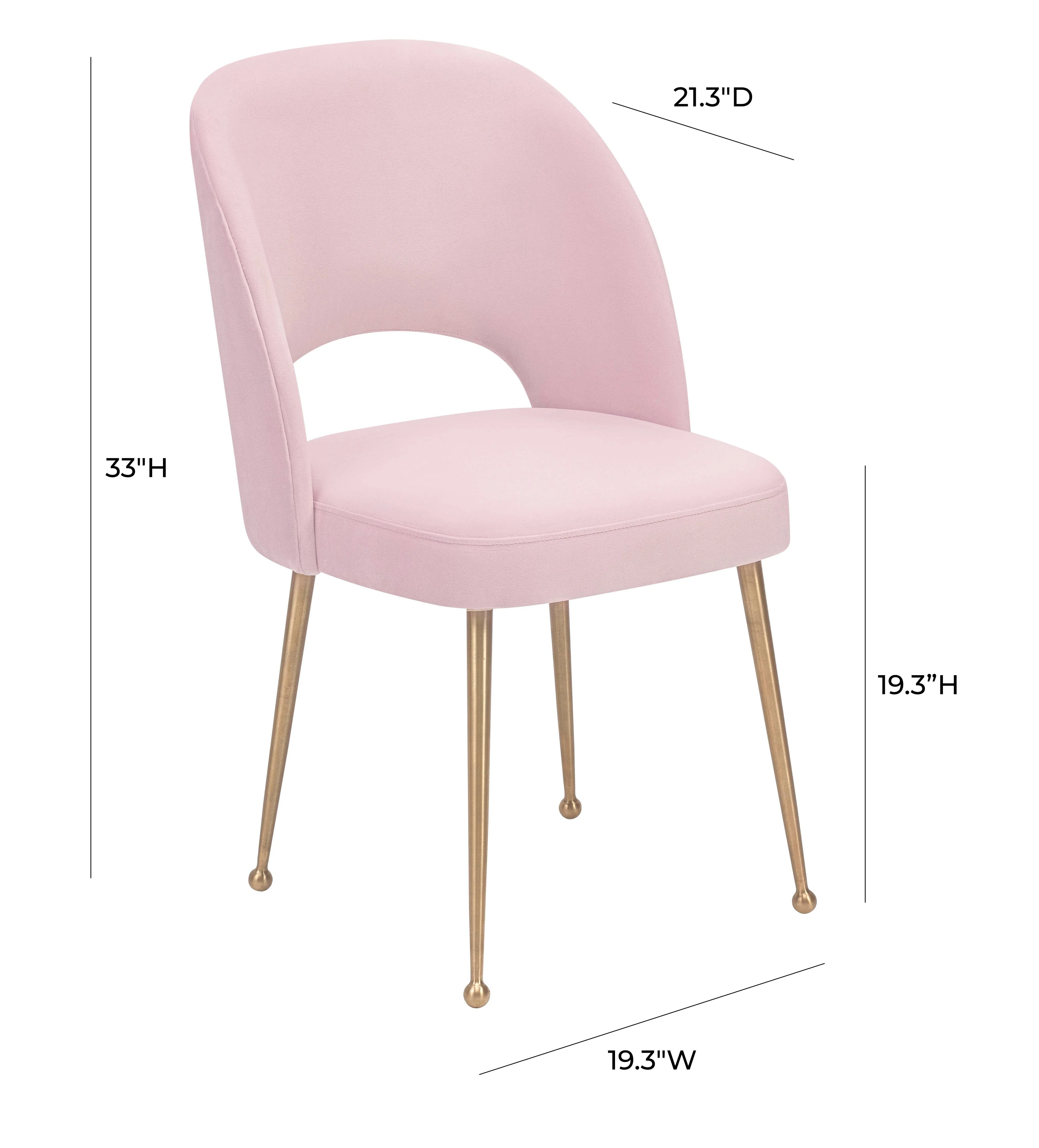 Swell Blush Velvet Chair - Image 6