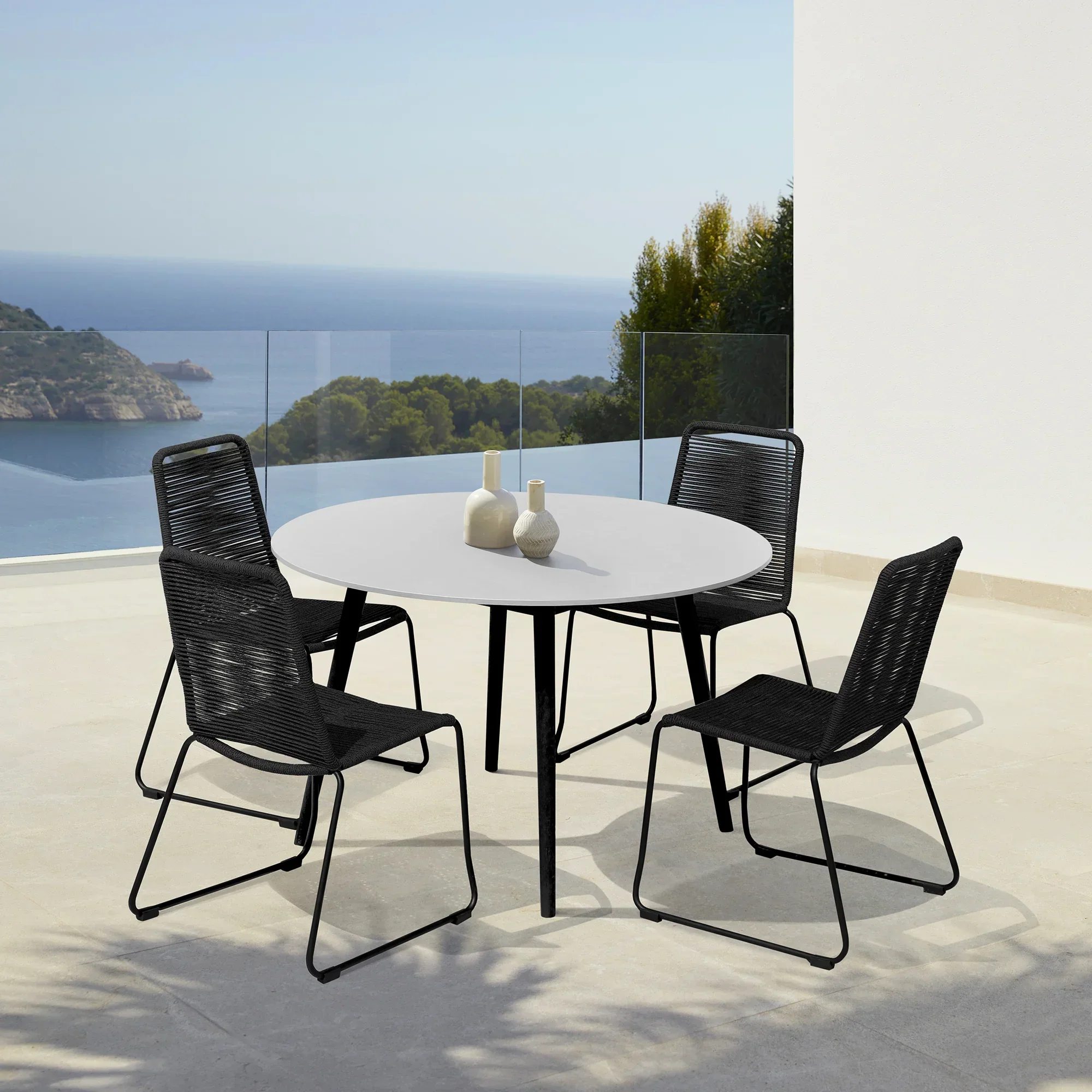 Sydney and Shasta 5 Piece Patio Outdoor Dining Set - Image 2