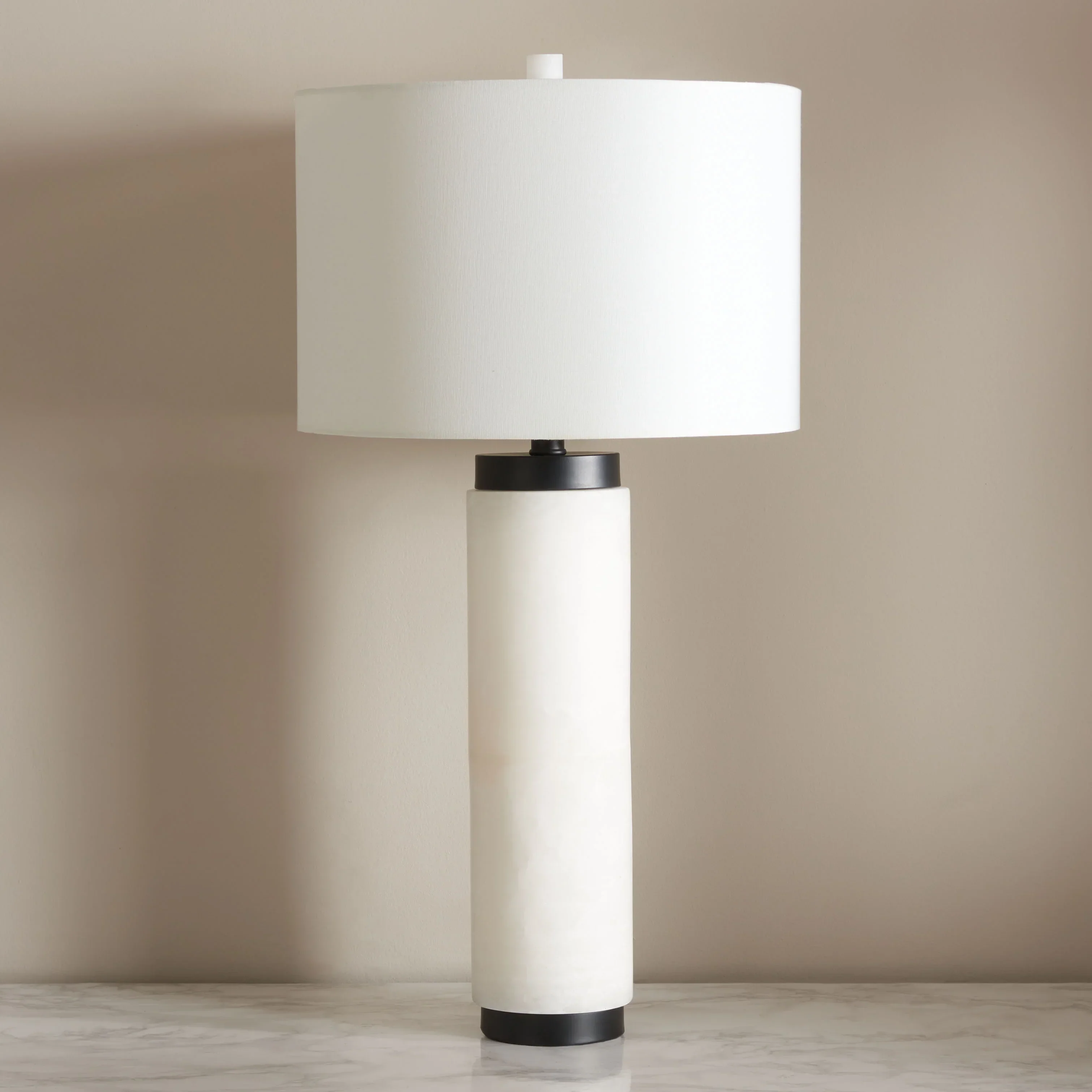 Sydni Alabaster Pillar Table Lamp - Image 3