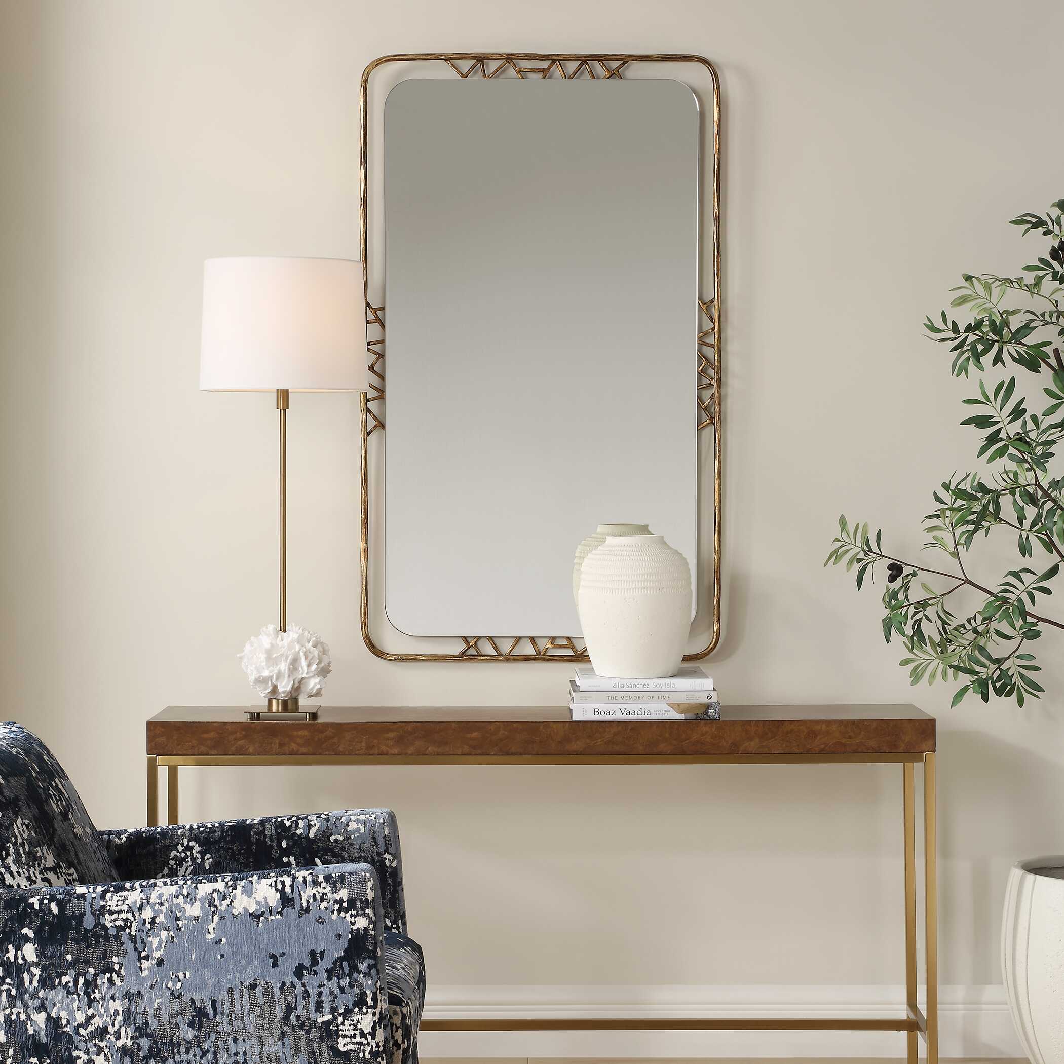 Tahoma Antiqued Gold Mirror - Image 2