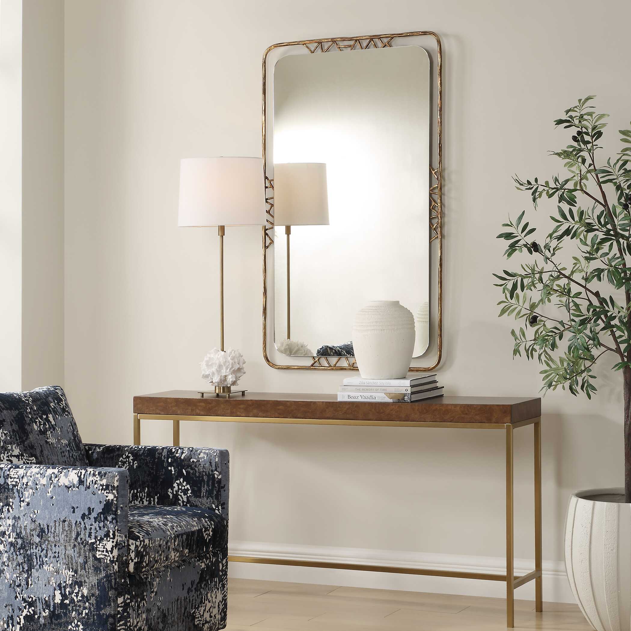 Tahoma Antiqued Gold Mirror - Image 3