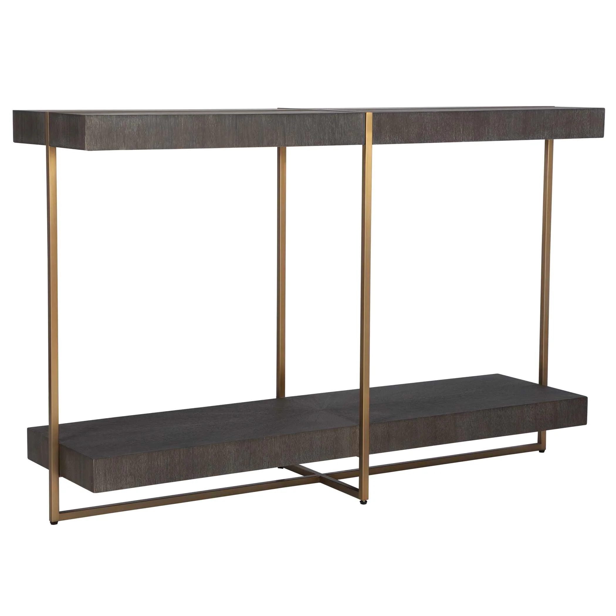 Taja Modern Brass / Wood Console Table - Image 4