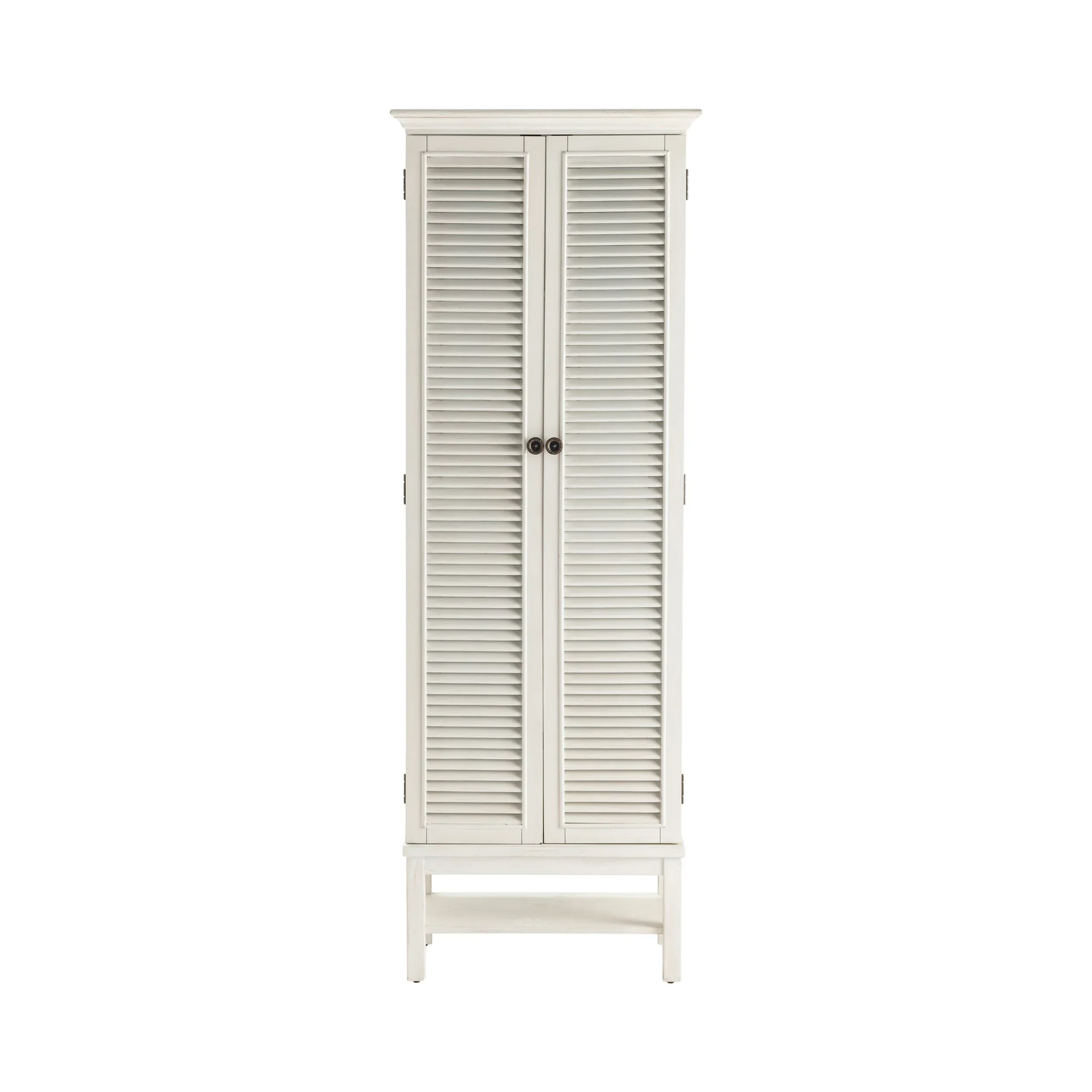 Tall White Shutter Door Cabinet - Image 2