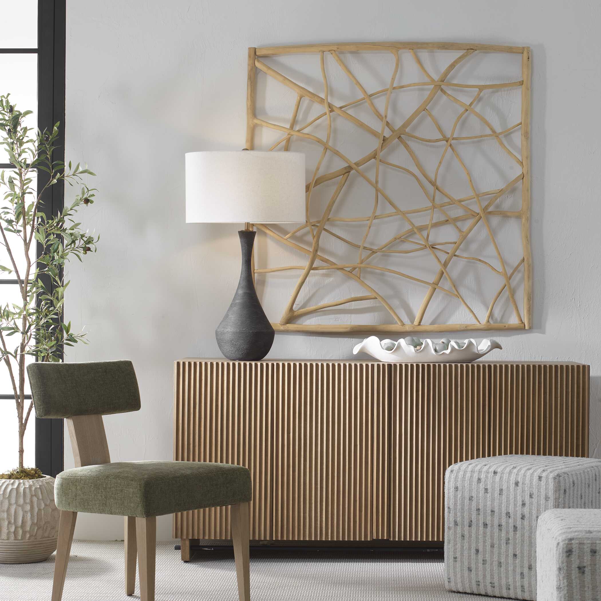 Tangled Up Outdoor Teak Wall Decor - Image 2