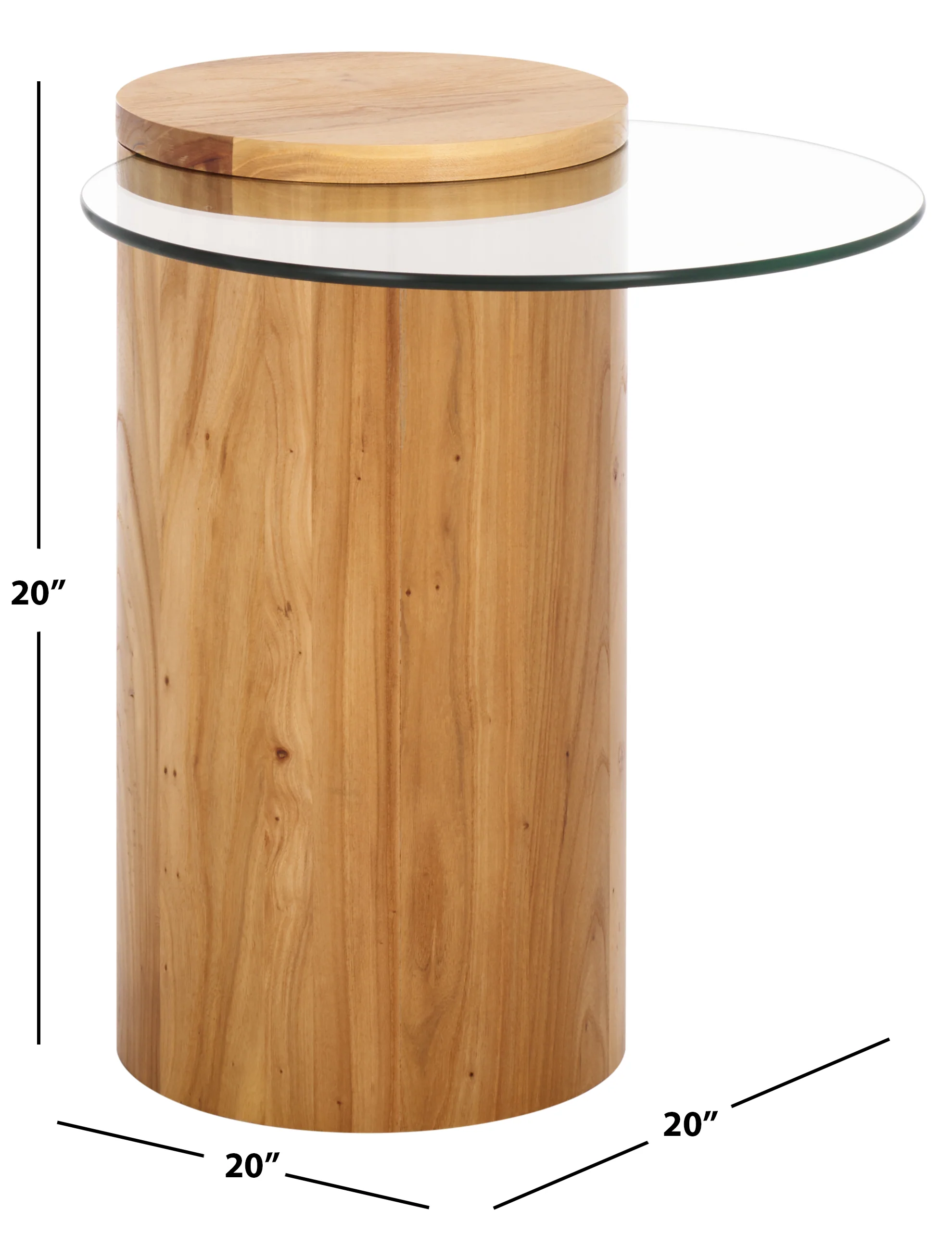 Tasharose Wood And Glass Accent Table - Image 7