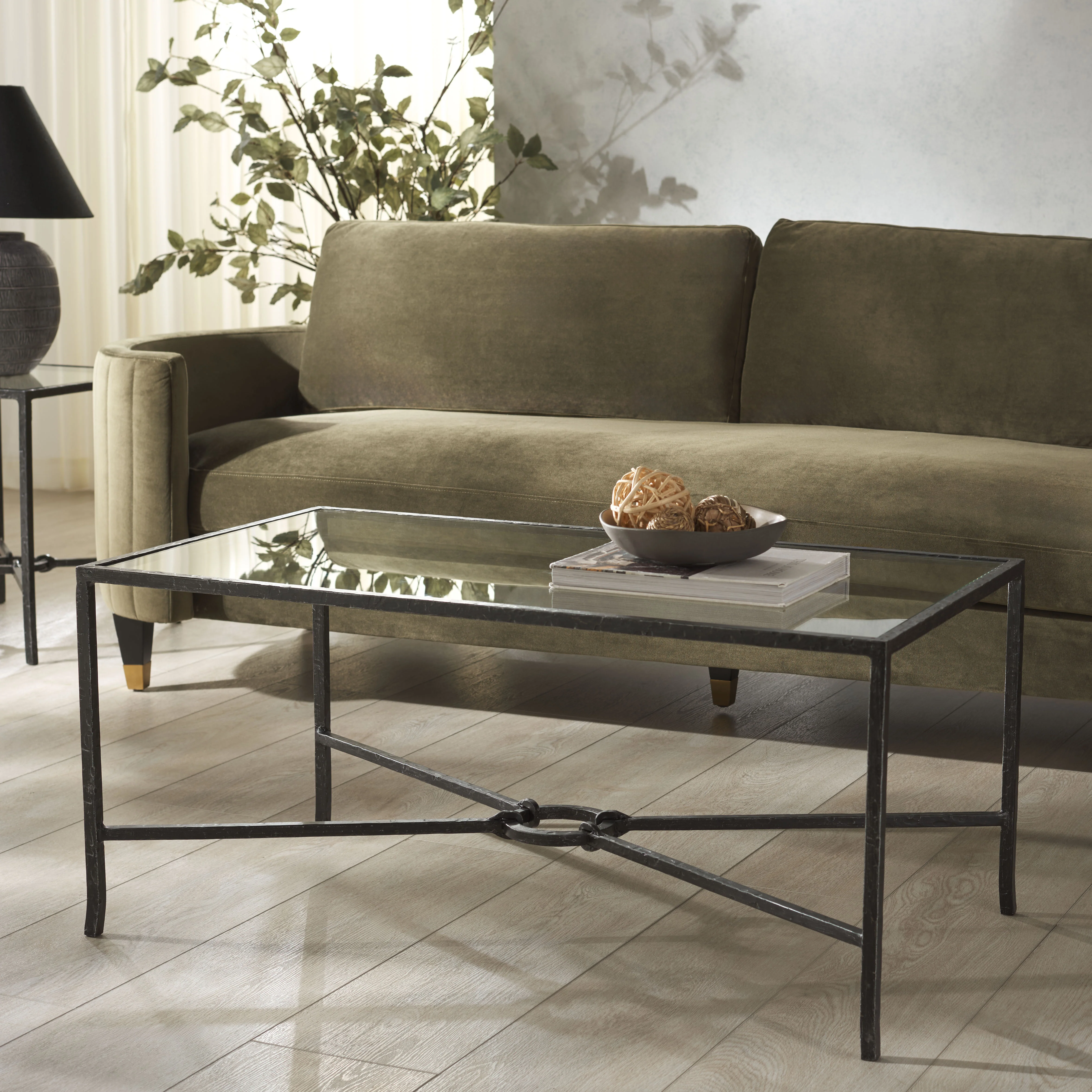 Tauri Forged Metal Rectangle Coffee Table - Image 18