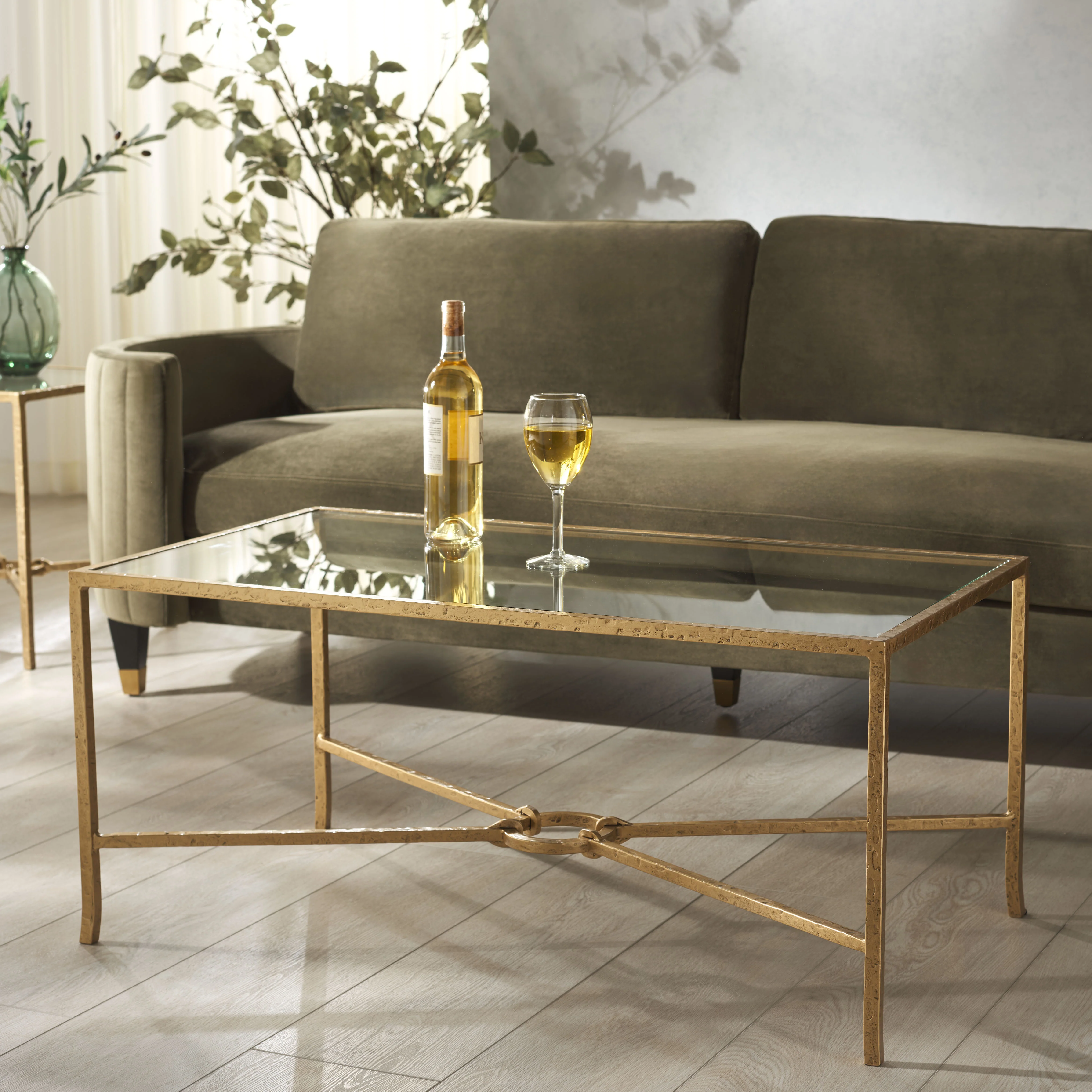 Tauri Forged Metal Rectangle Coffee Table - Image 2