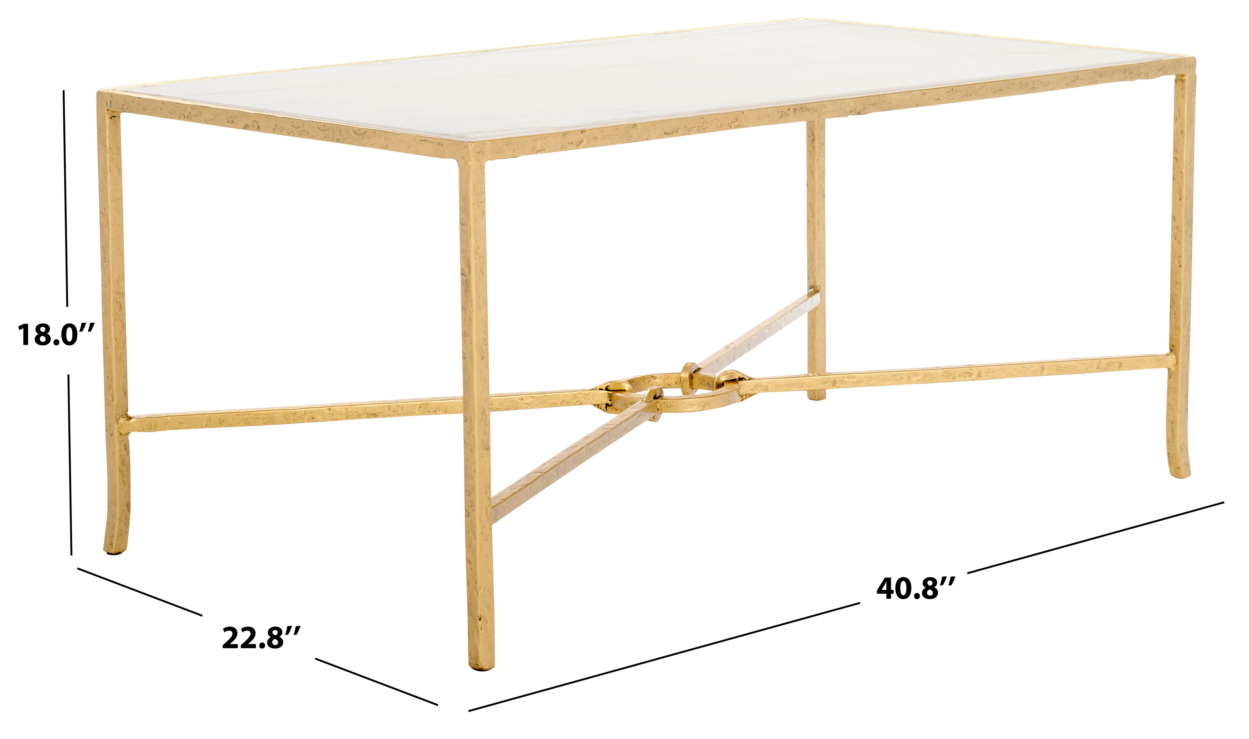 Tauri Forged Metal Rectangle Coffee Table - Image 27