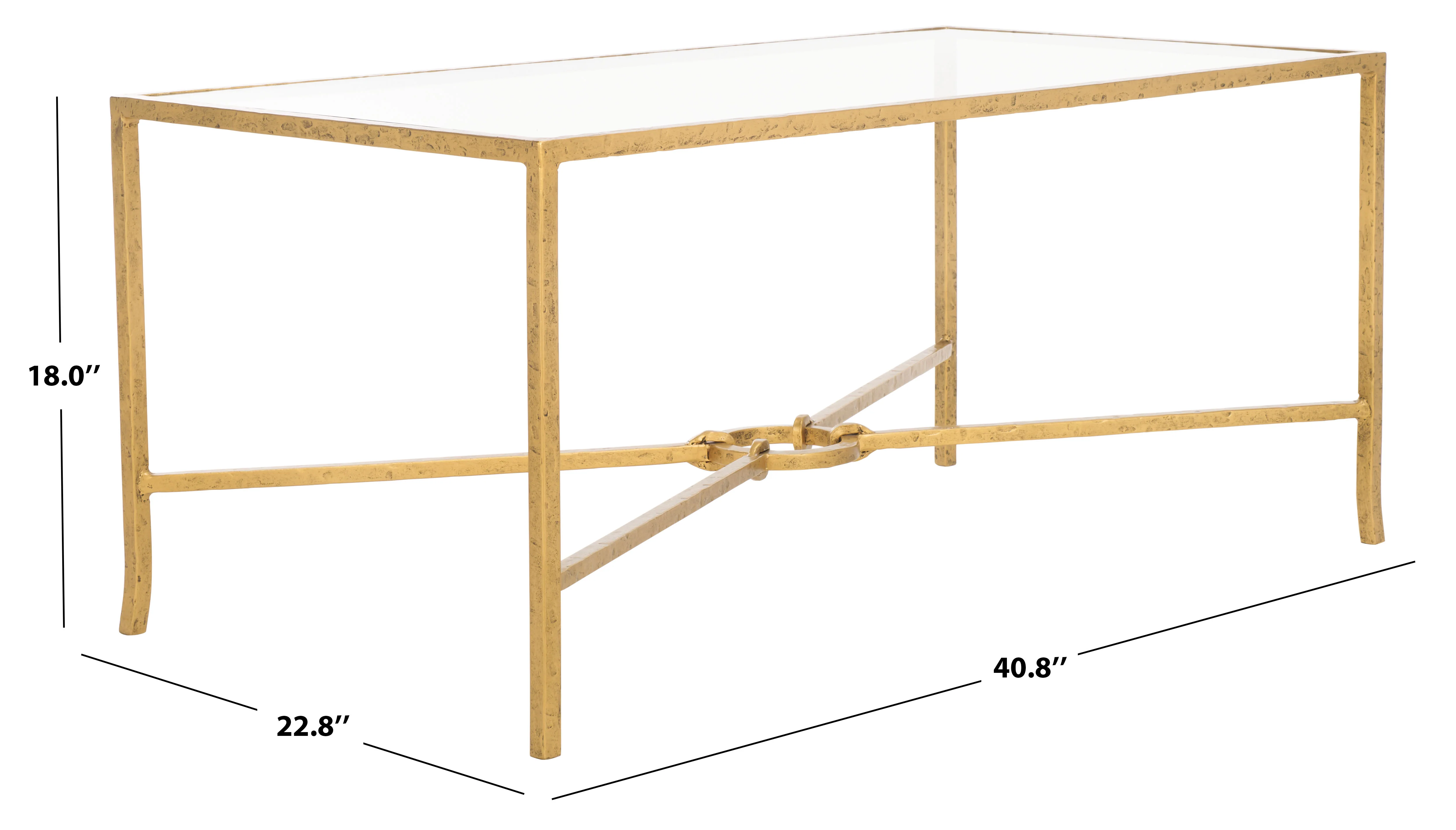 Tauri Forged Metal Rectangle Coffee Table - Image 6