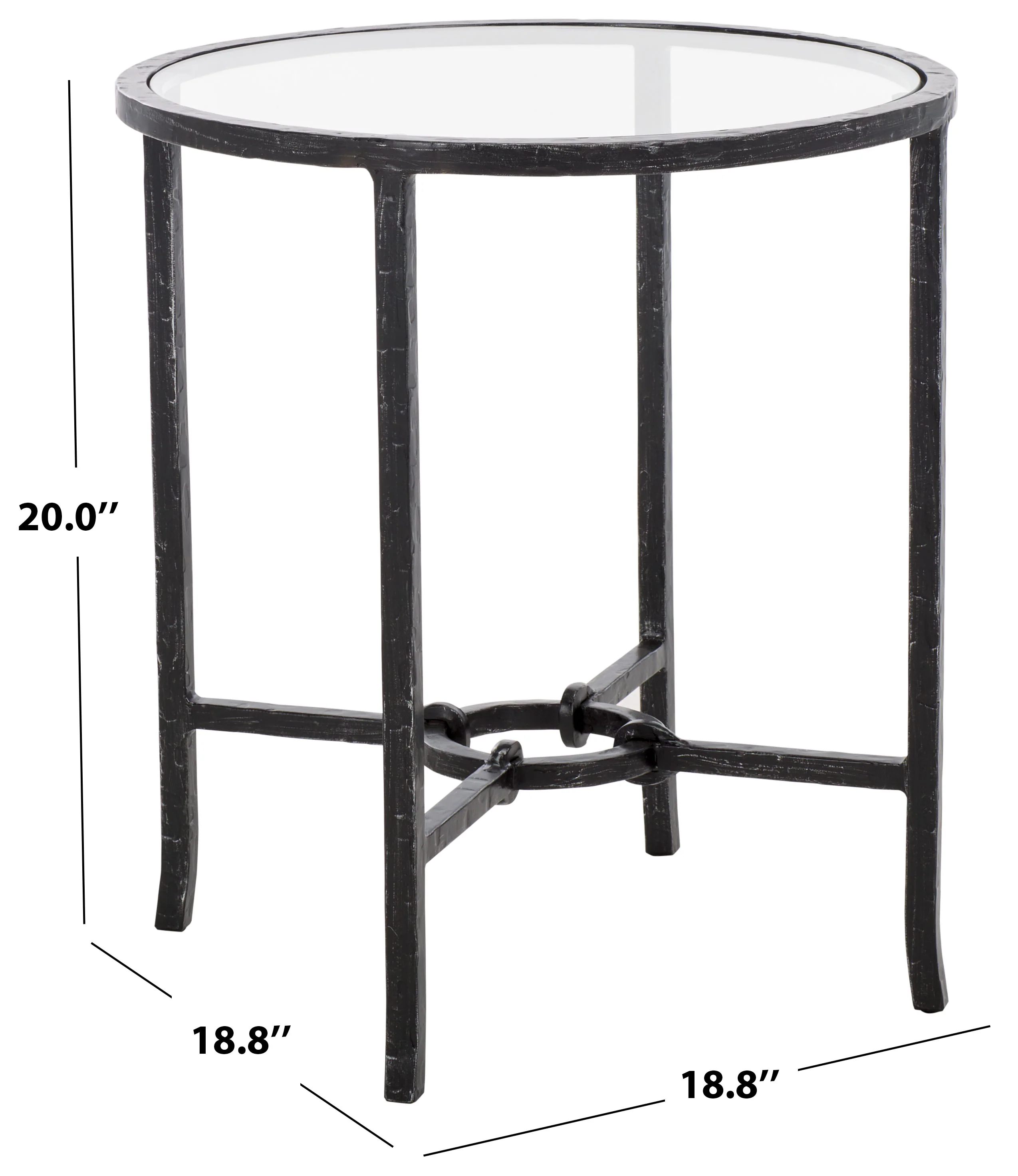 Tauri Forged Metal Round Accent Table - Image 15