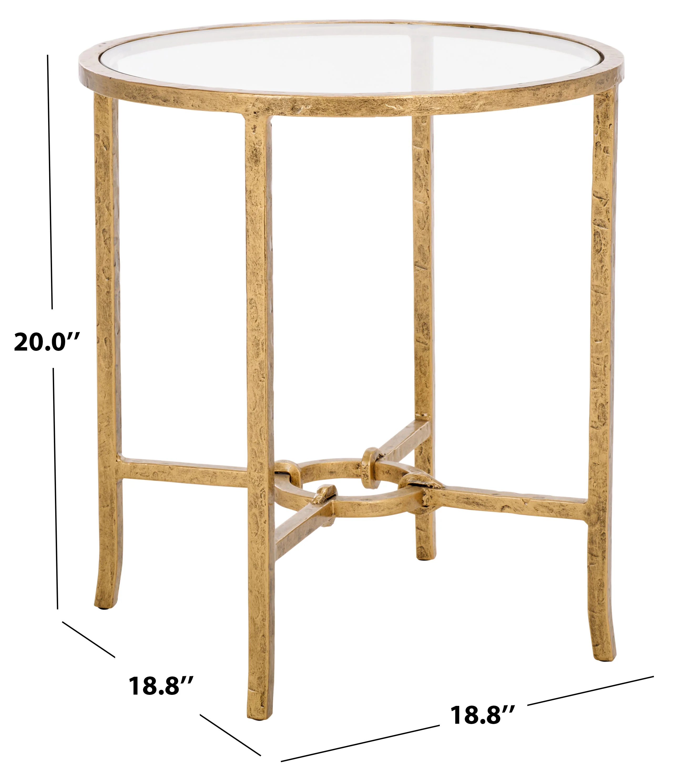 Tauri Forged Metal Round Accent Table - Image 6