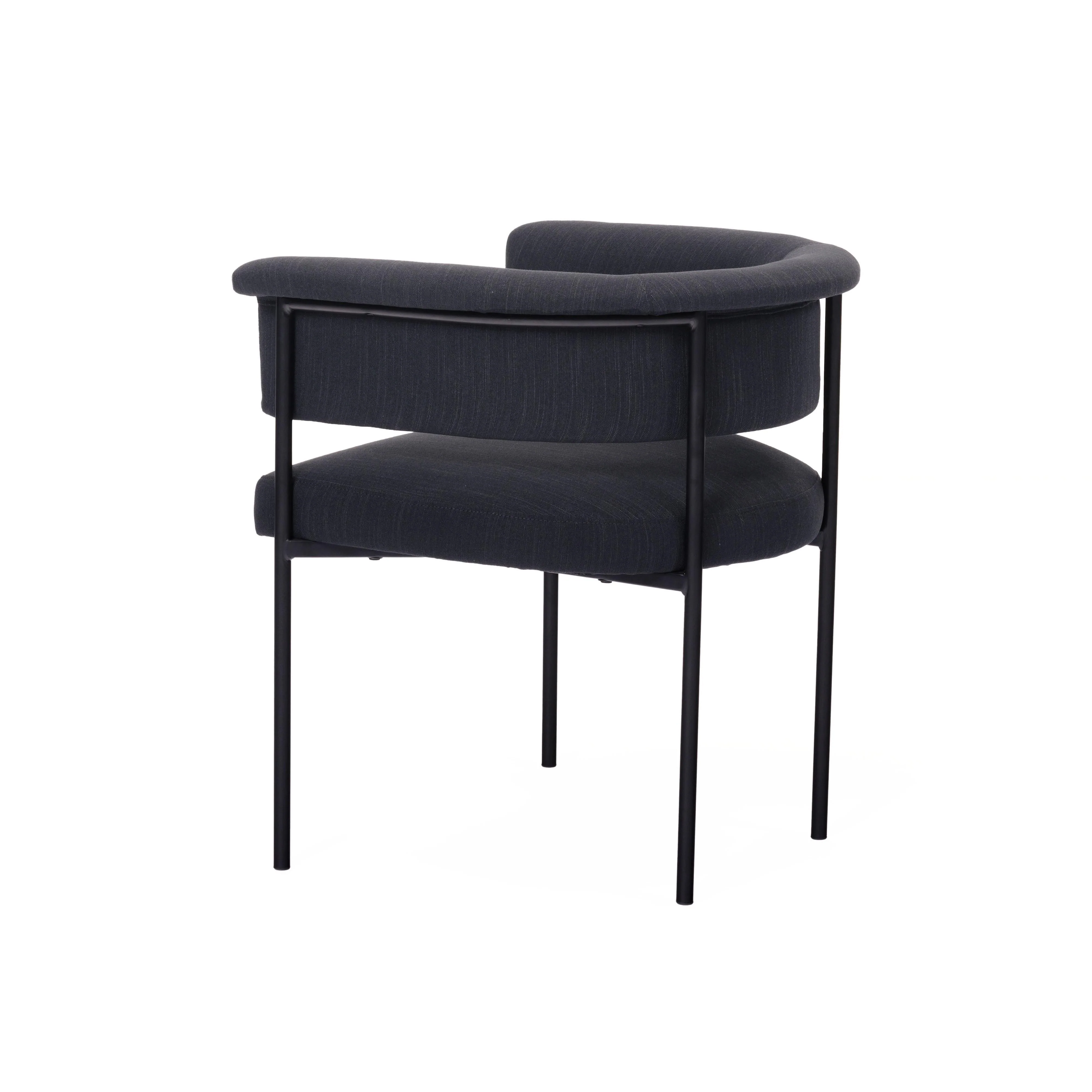 Taylor Black Performance Linen Dining Chair - Set of 2 - Image 6