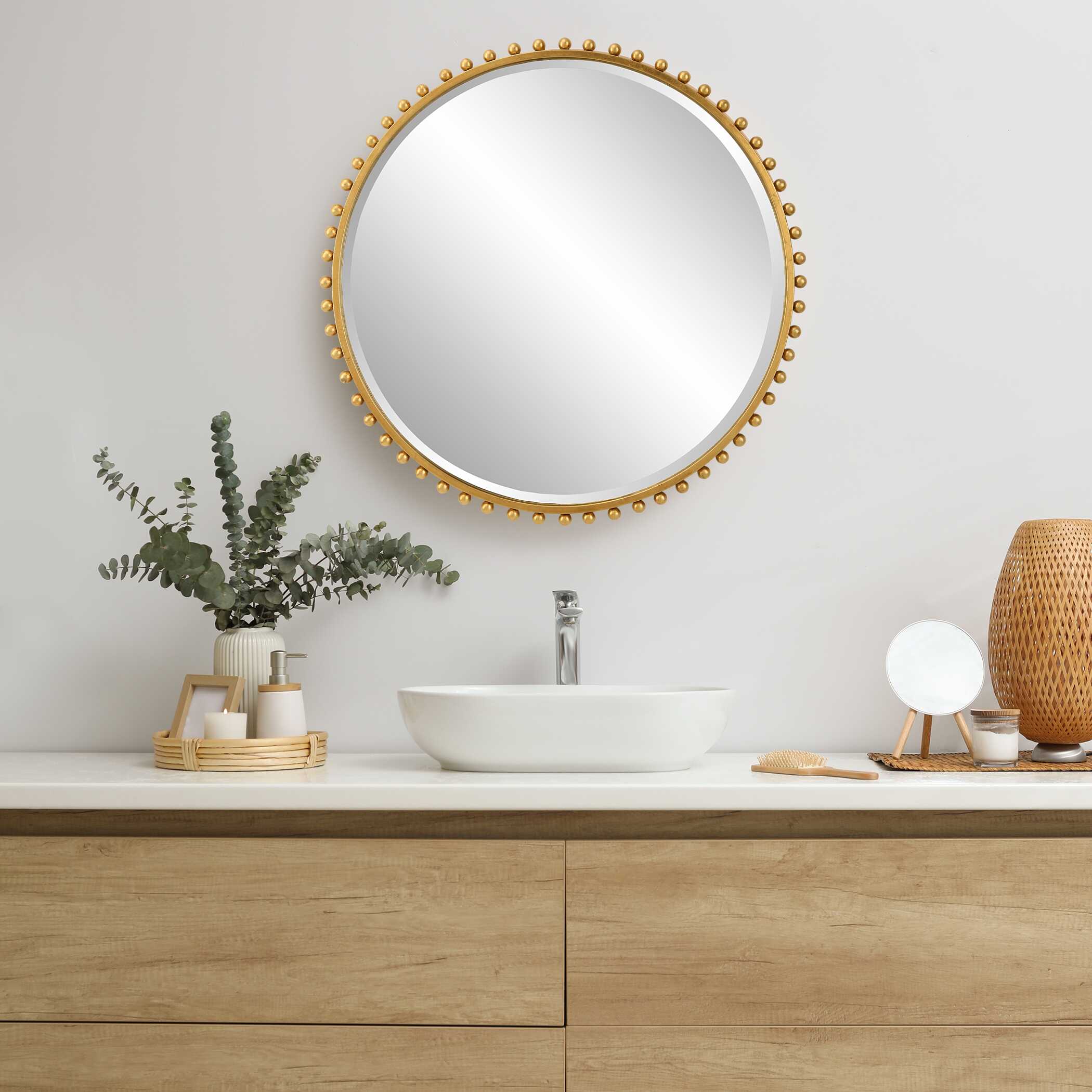 Taza Gold Round Mirror - Image 2