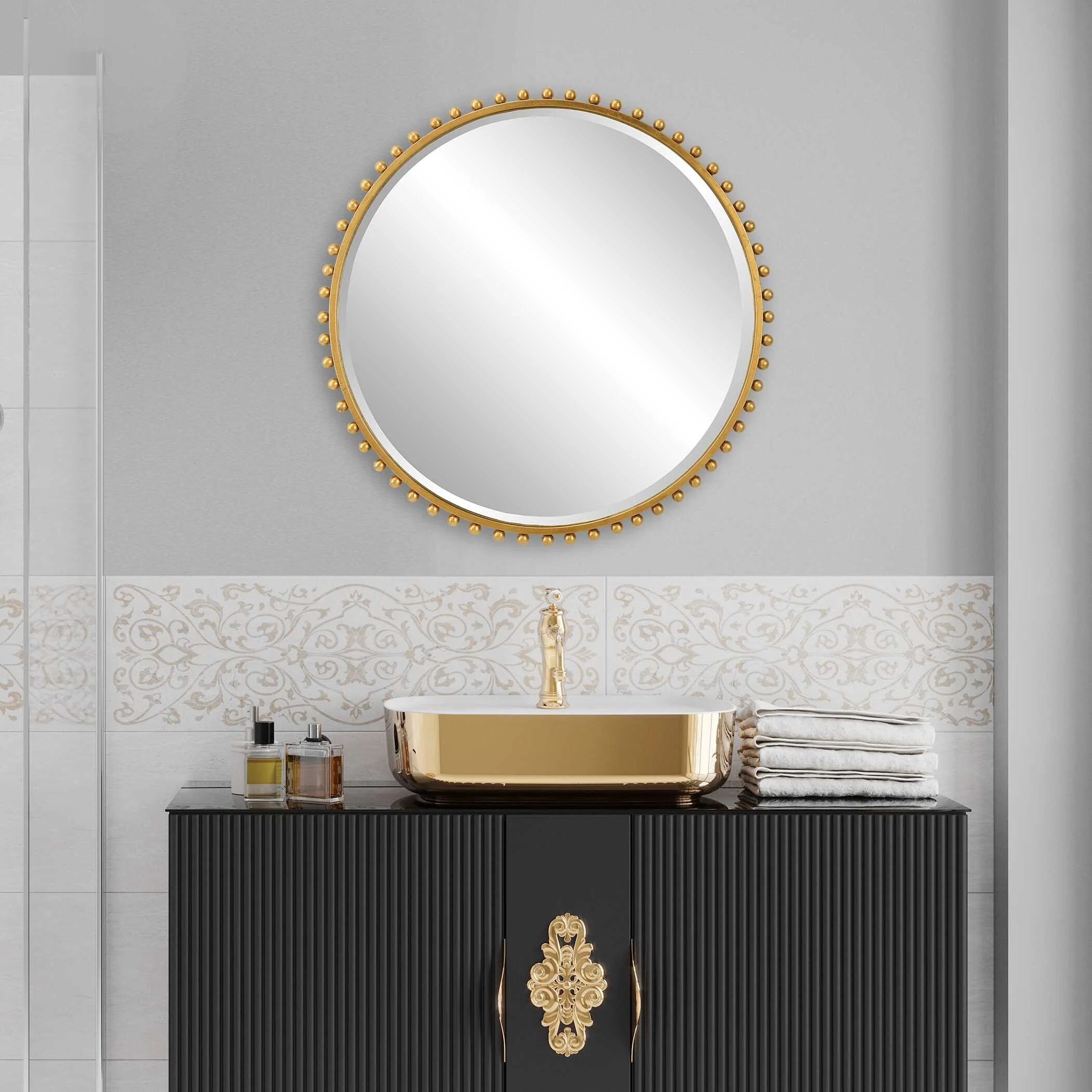 Taza Gold Round Mirror - Image 6