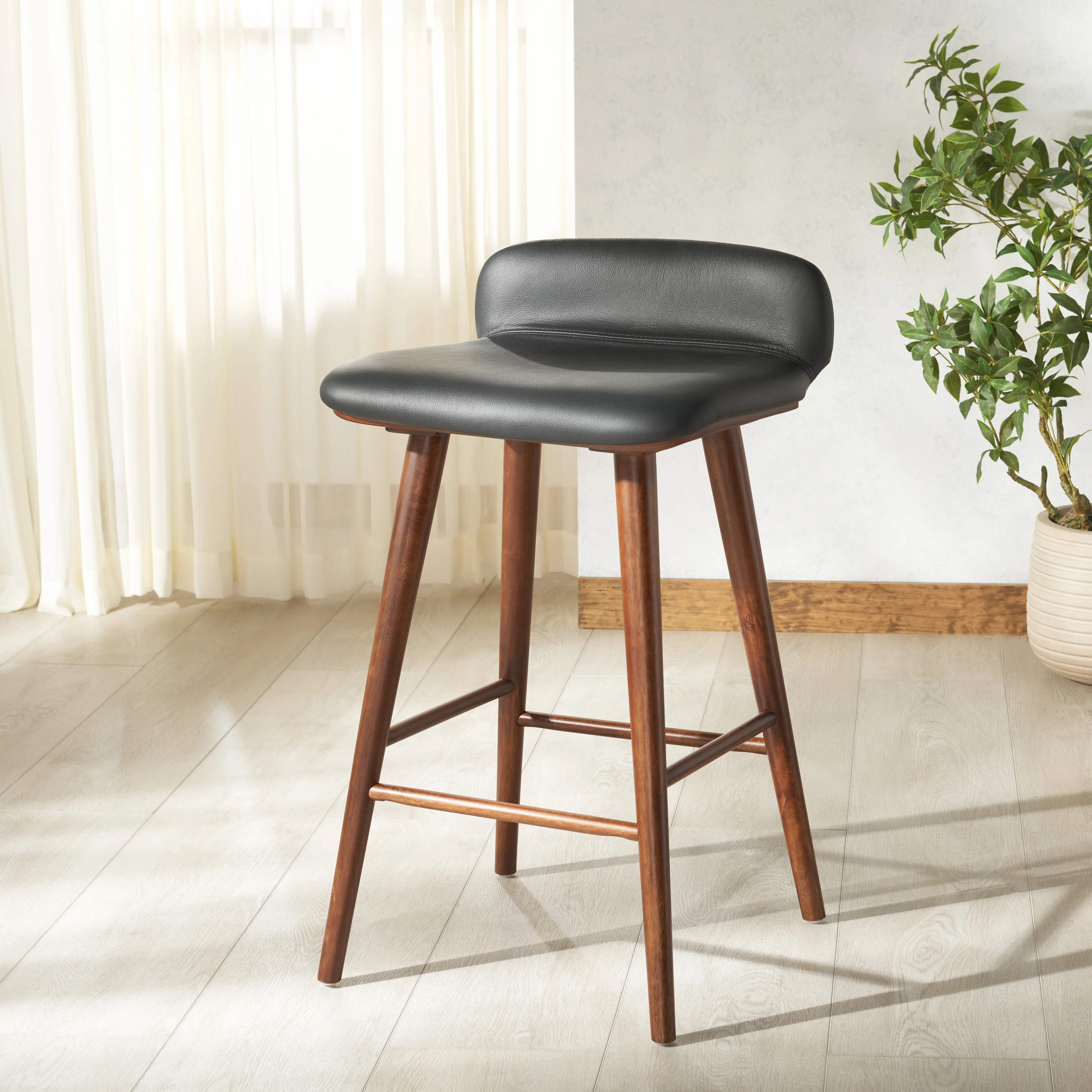 Tazmyn Leather Counter Stool - Image 11