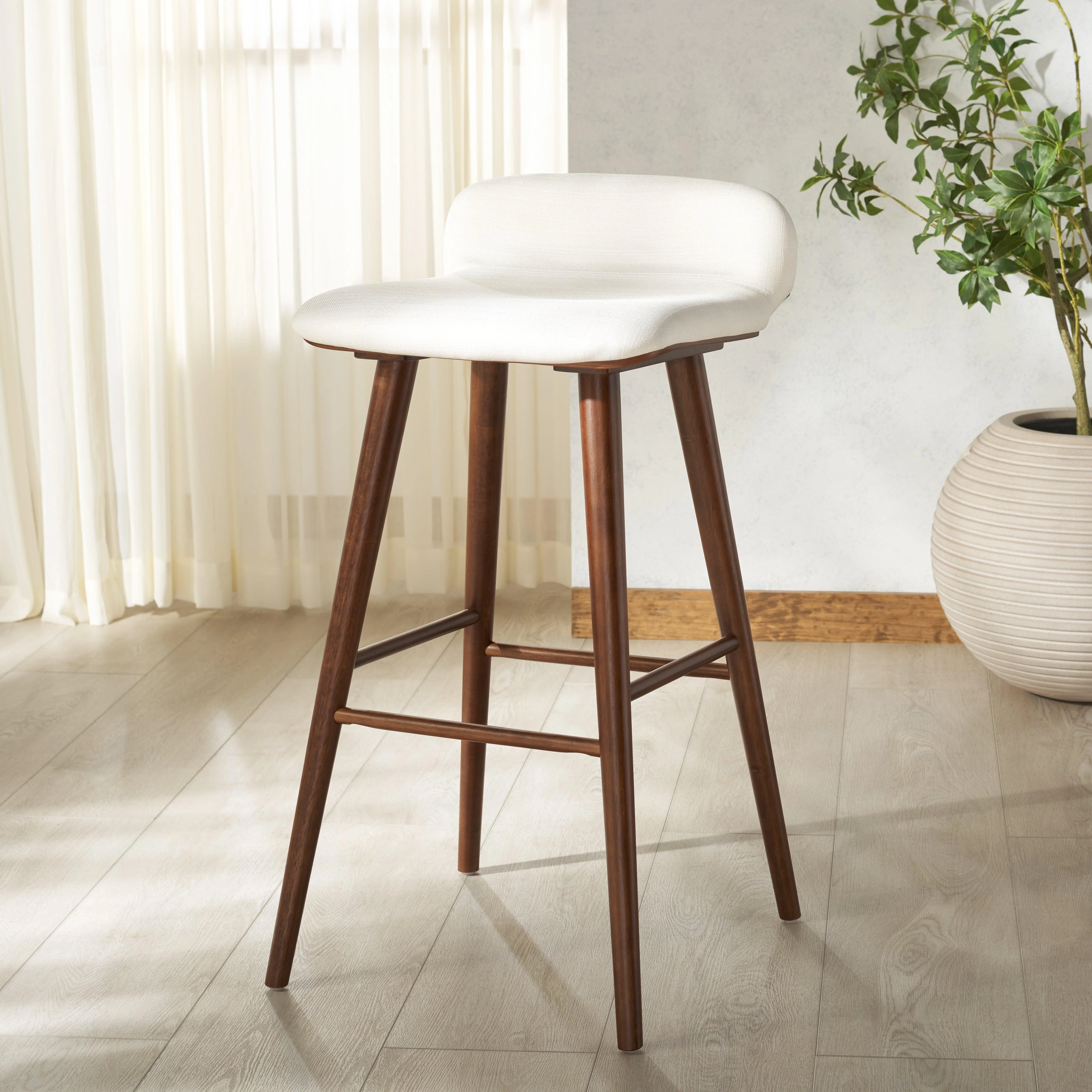 Tazmyn Linen Barstool - Image 3
