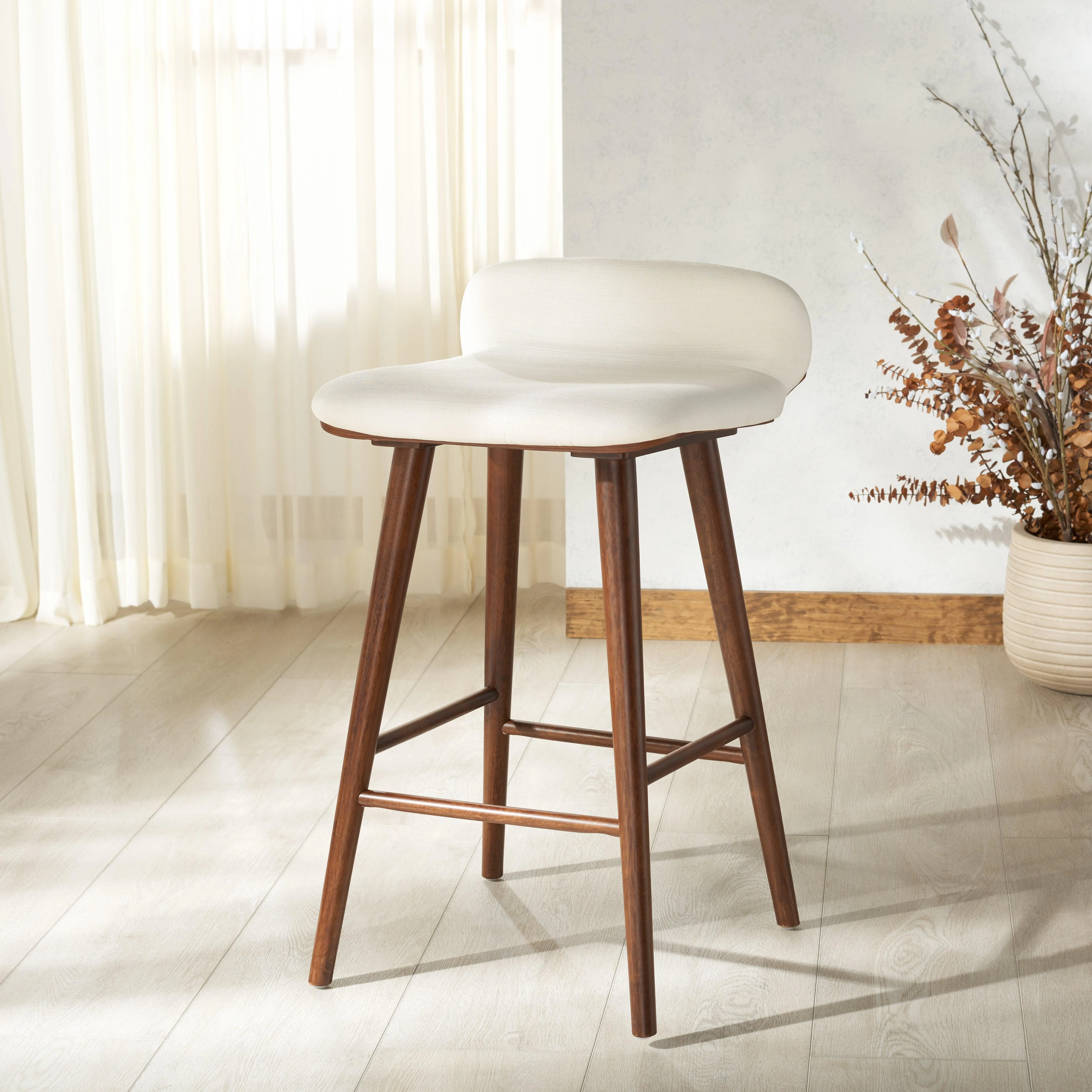 Tazmyn Linen Counter Stool - Image 3
