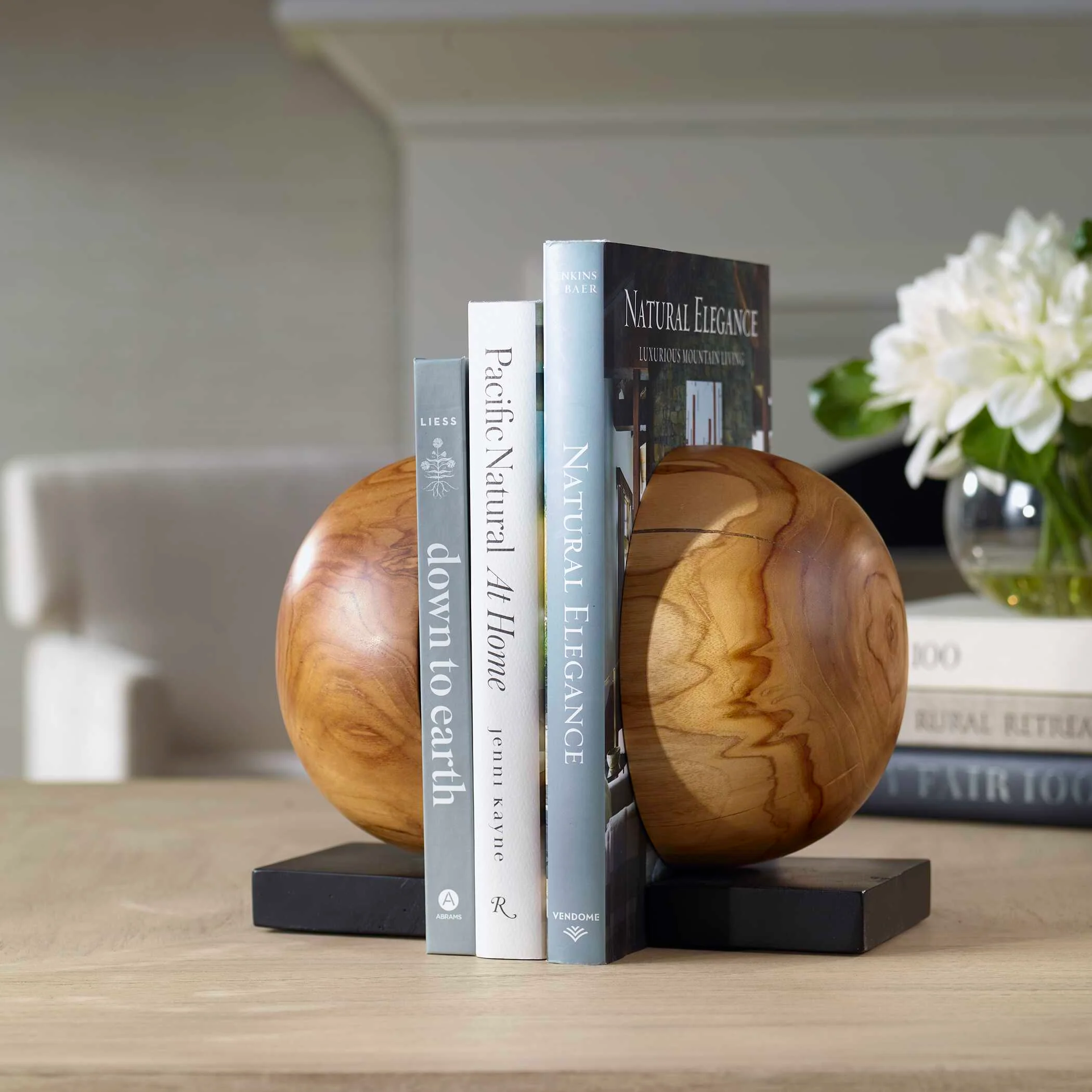Teak And Noir Bookends - Set of 2 - Image 2