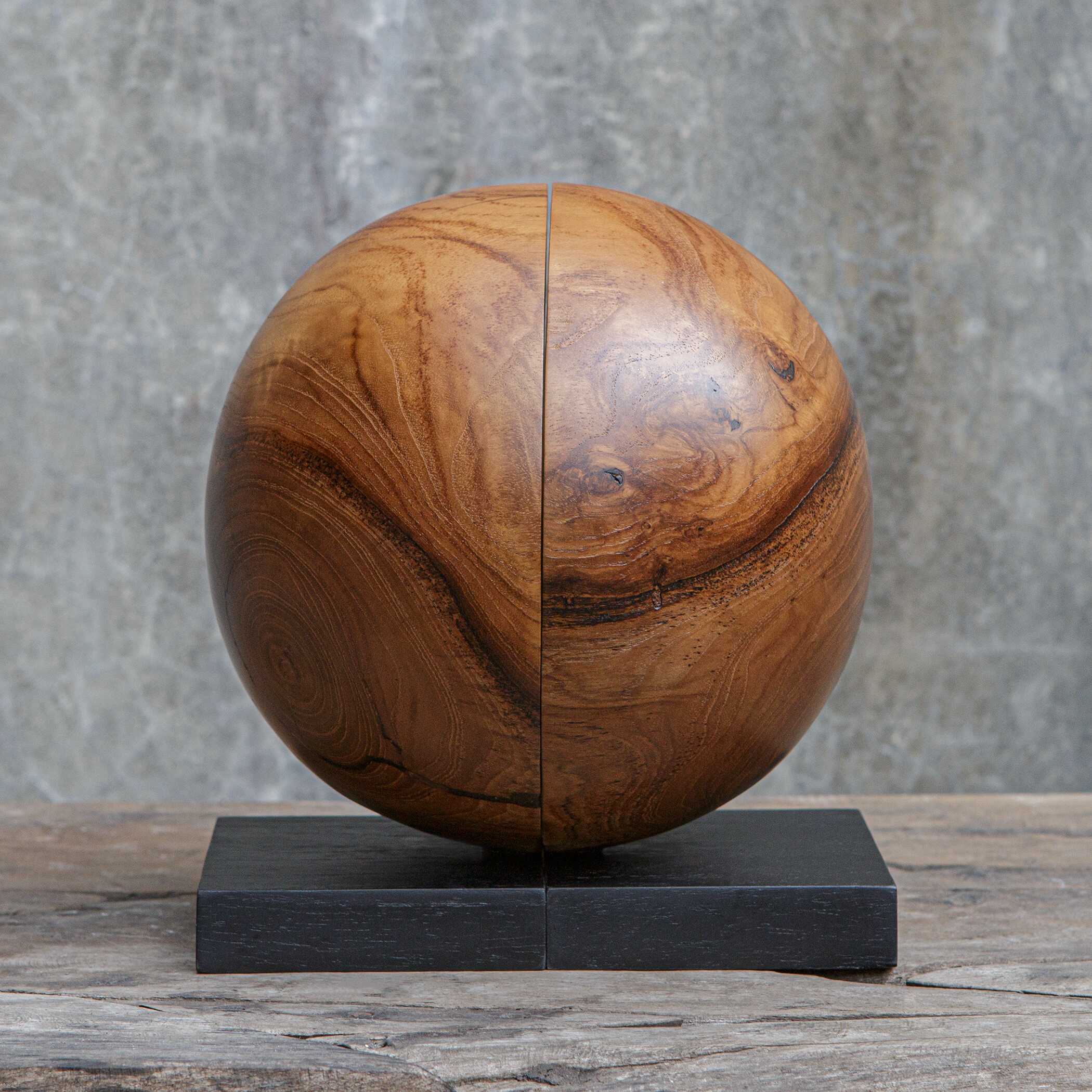 Teak And Noir Bookends - Set of 2 - Image 3