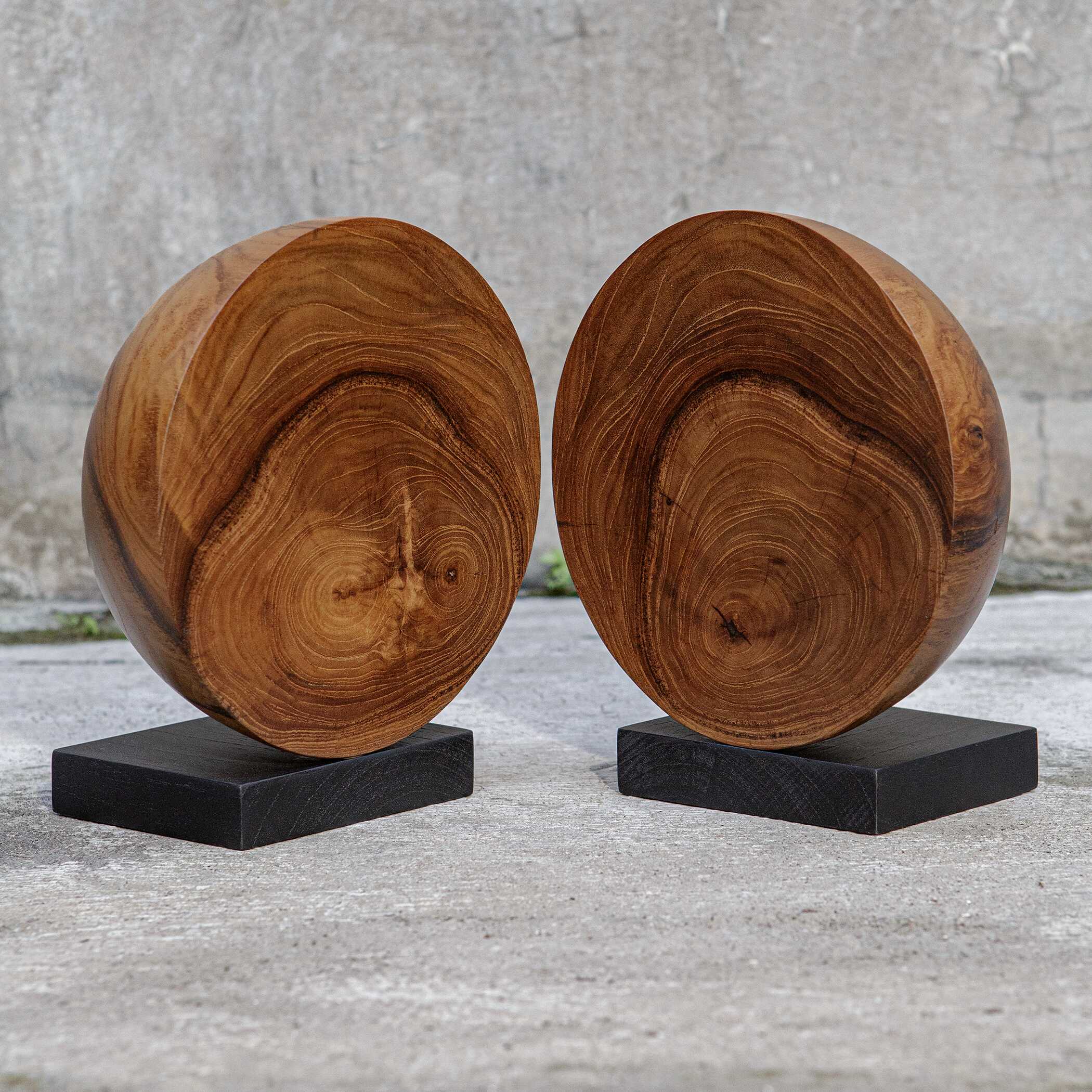 Teak And Noir Bookends - Set of 2 - Image 4