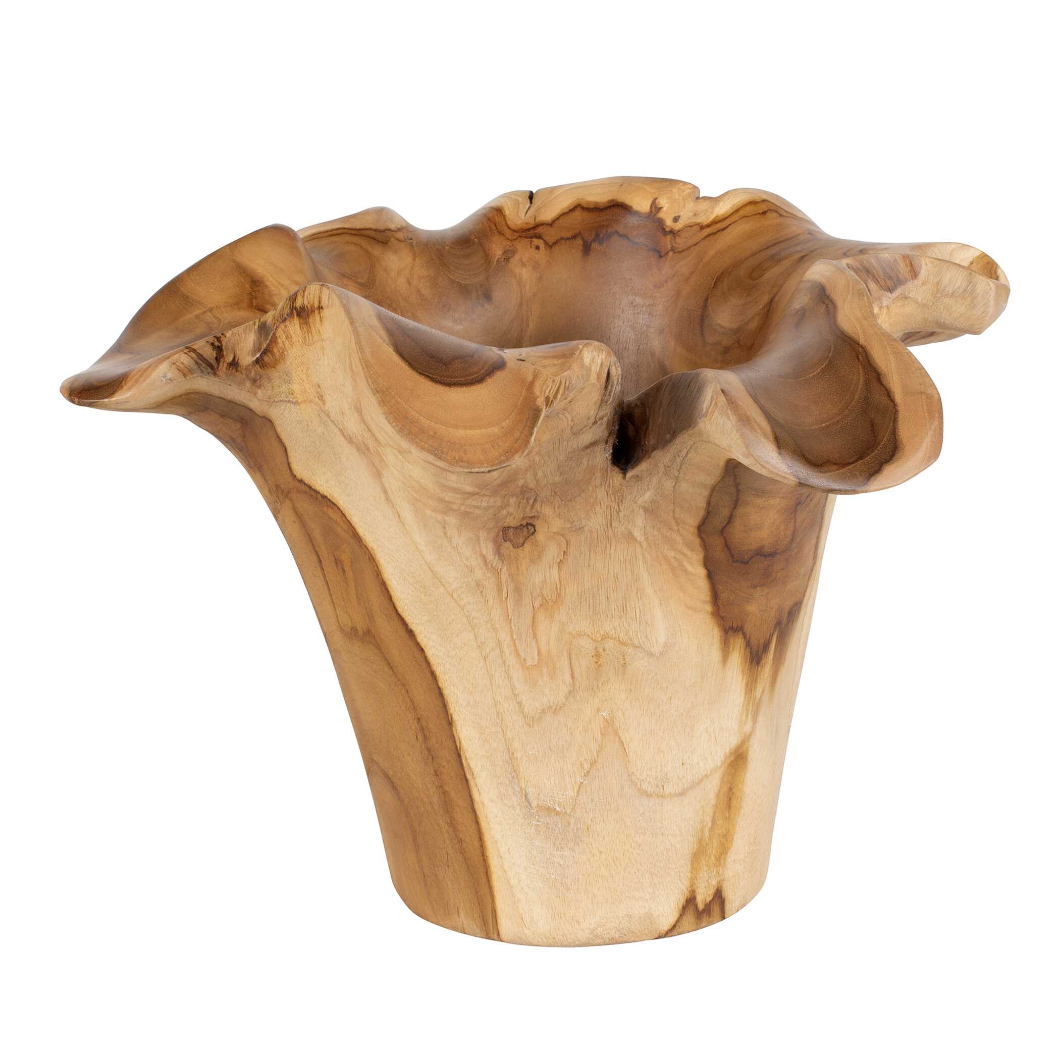 Teak Flow Natural Outdoor Bowl - Image 4
