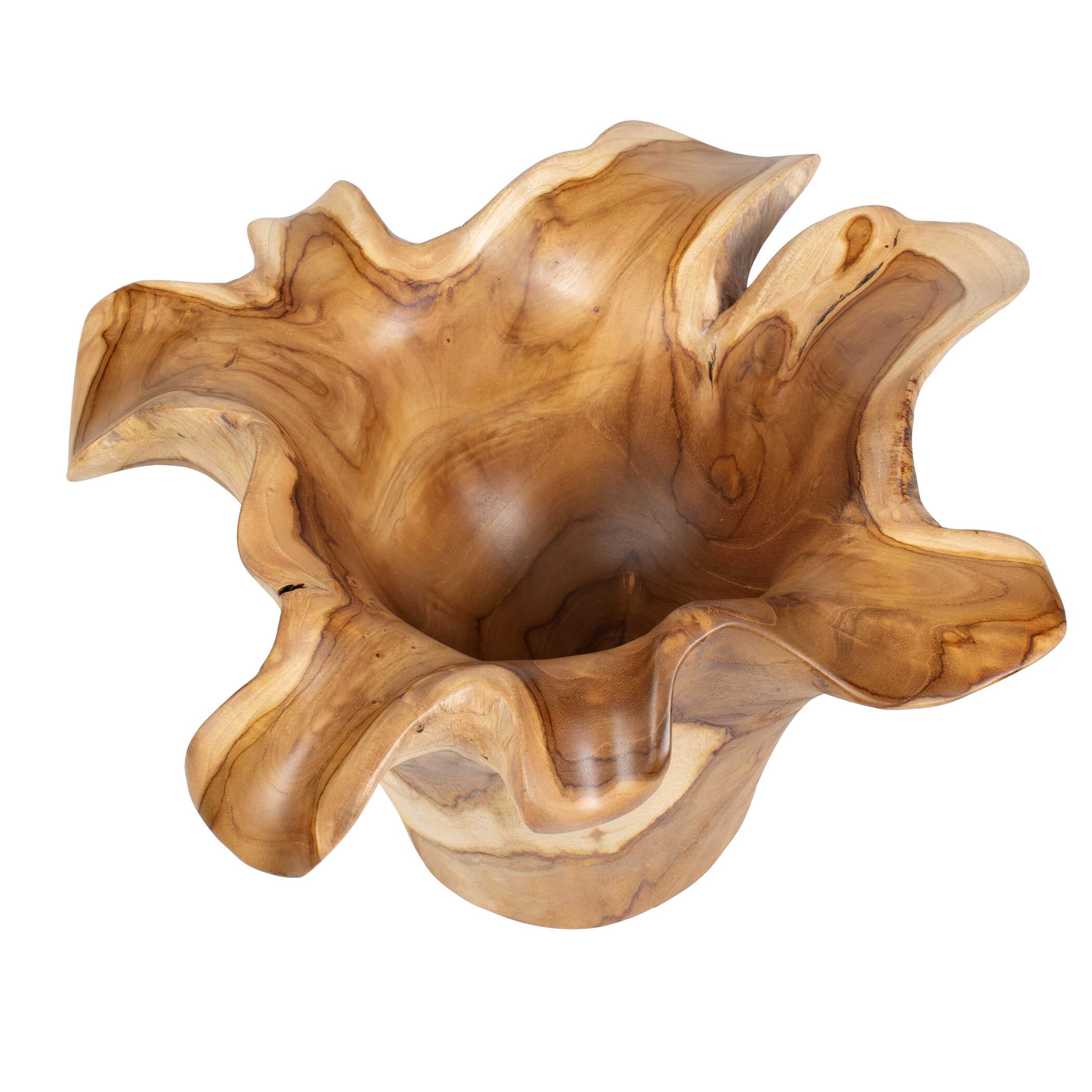 Teak Flow Natural Outdoor Bowl - Image 5
