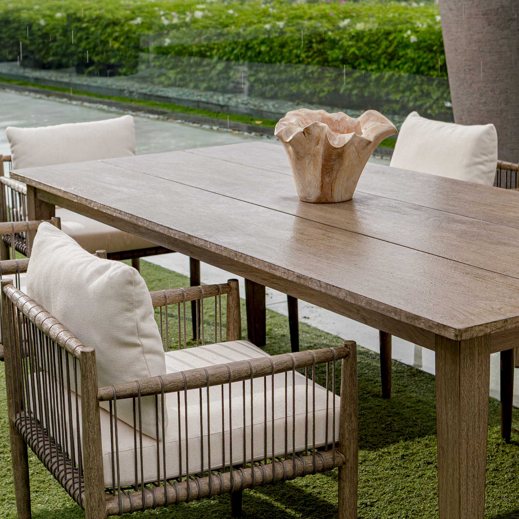 Teak Flow Natural Outdoor Bowl - Image 8