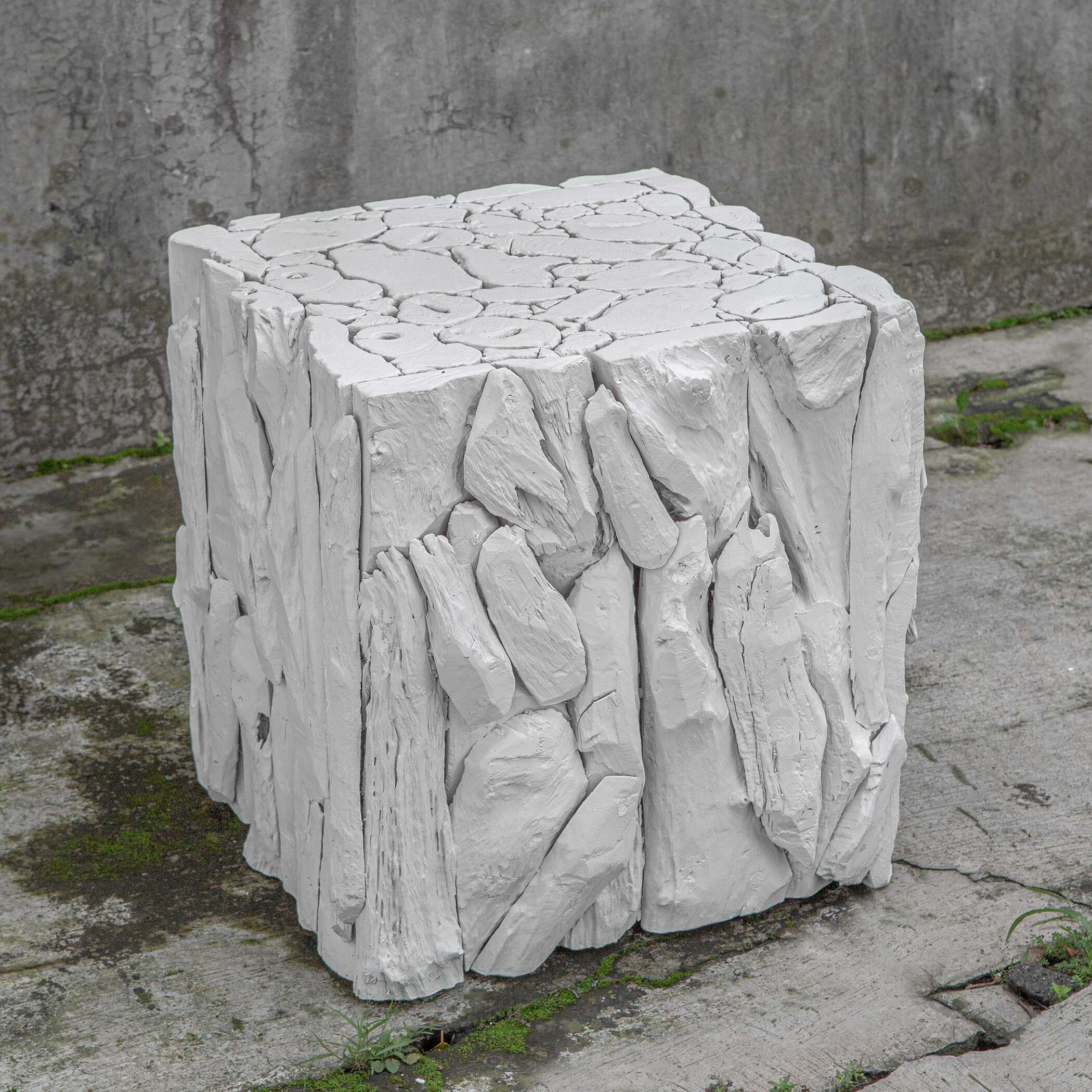 Teak Root White Bunching Cube - Image 3