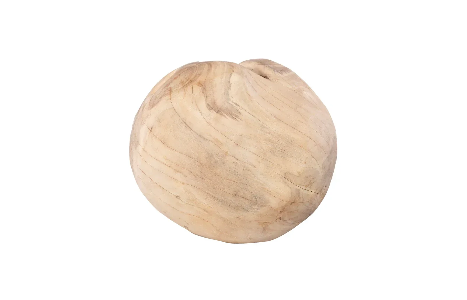 Teak Wood Ball Sculpture - Image 2