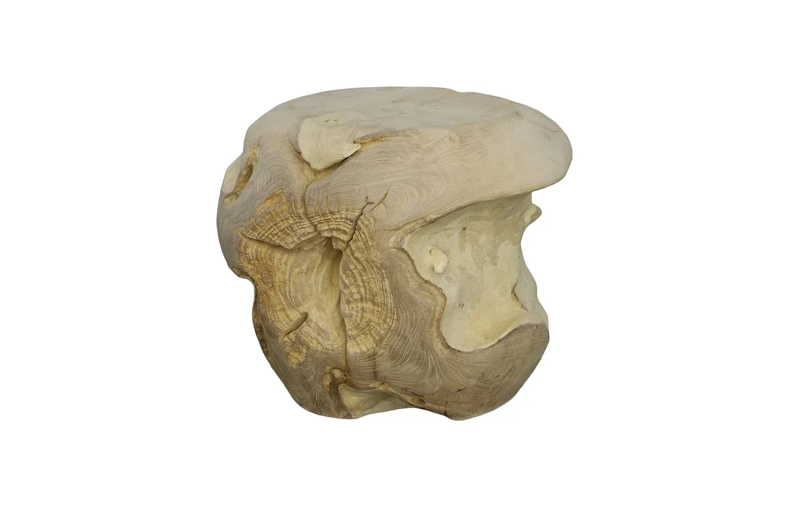 Teak Wood Ball Sculpture - Image 3